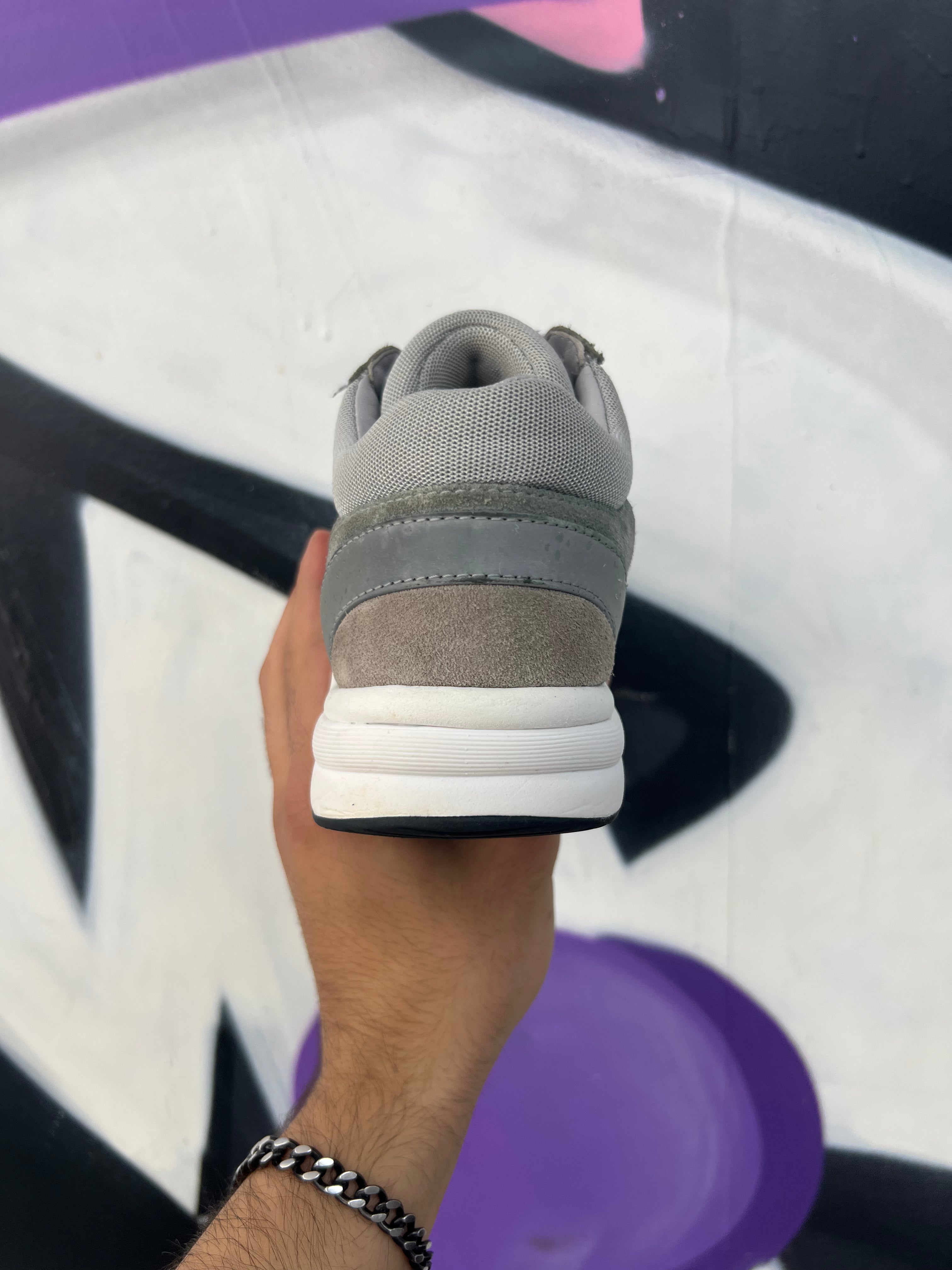 Chanel Blue Grey CC Logo Runner Sneakers