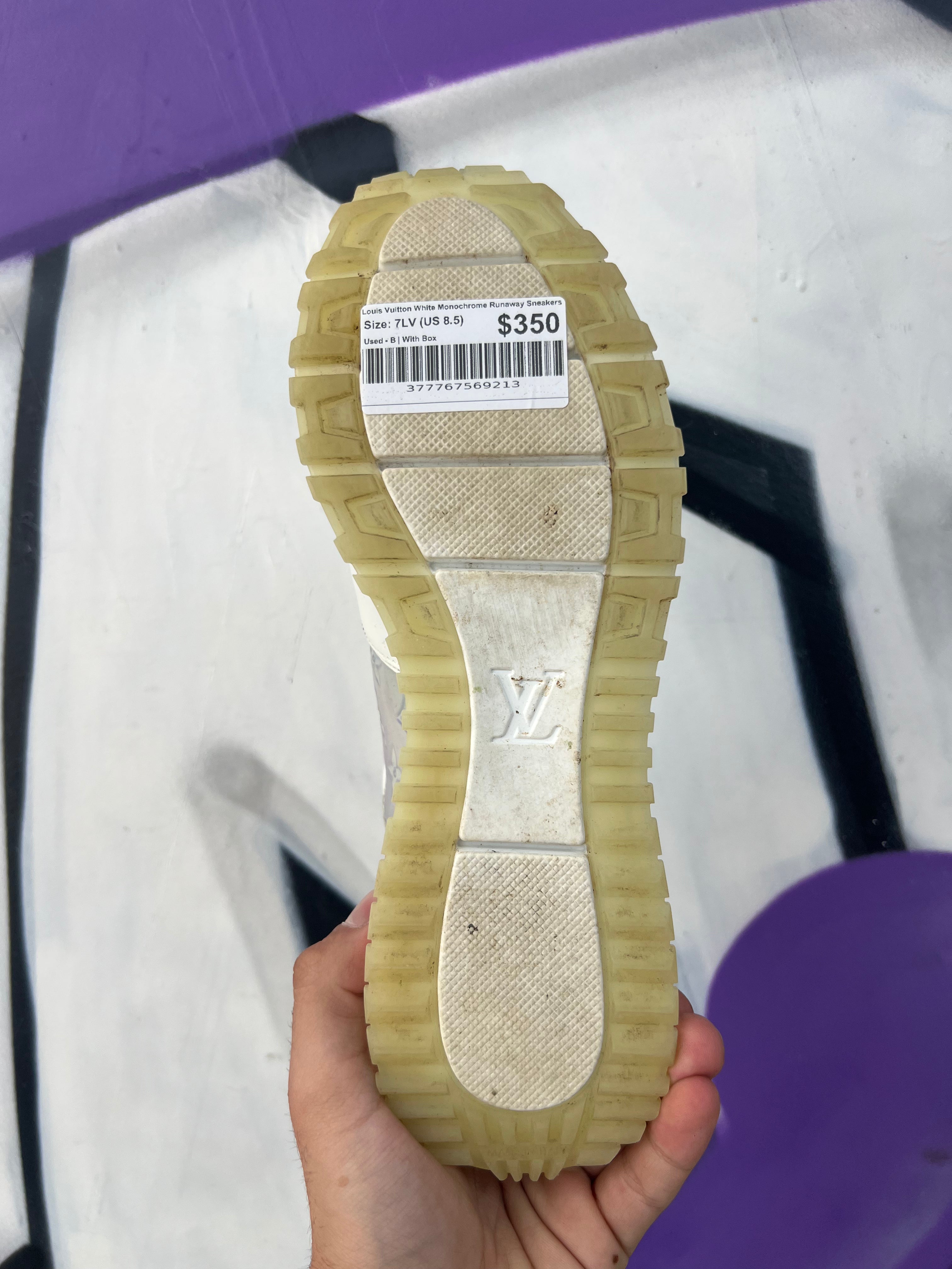 Louis Vuitton White Monochrome Runaway Sneakers