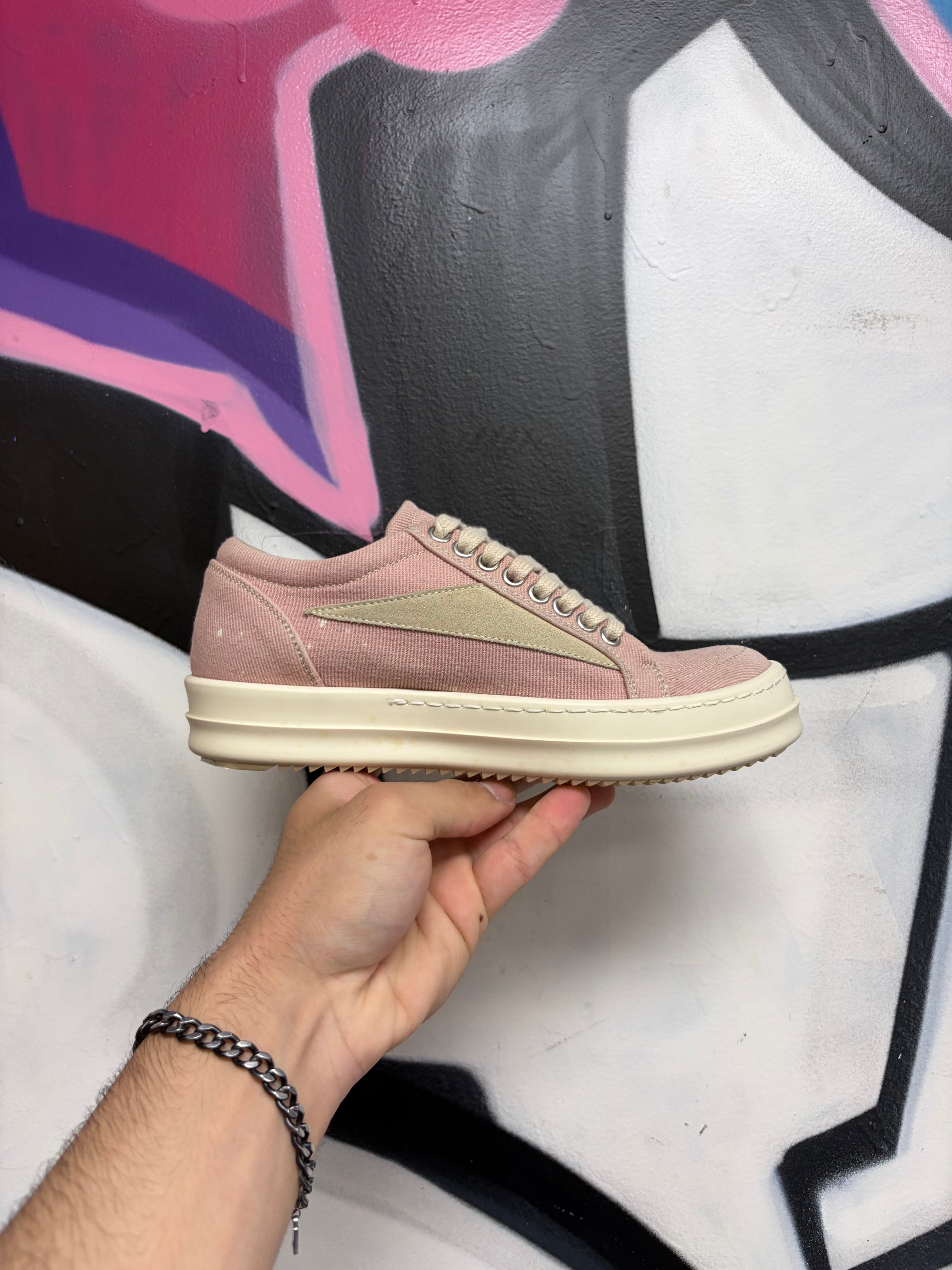 Rick Owens Pink Vintage Low Sneakers