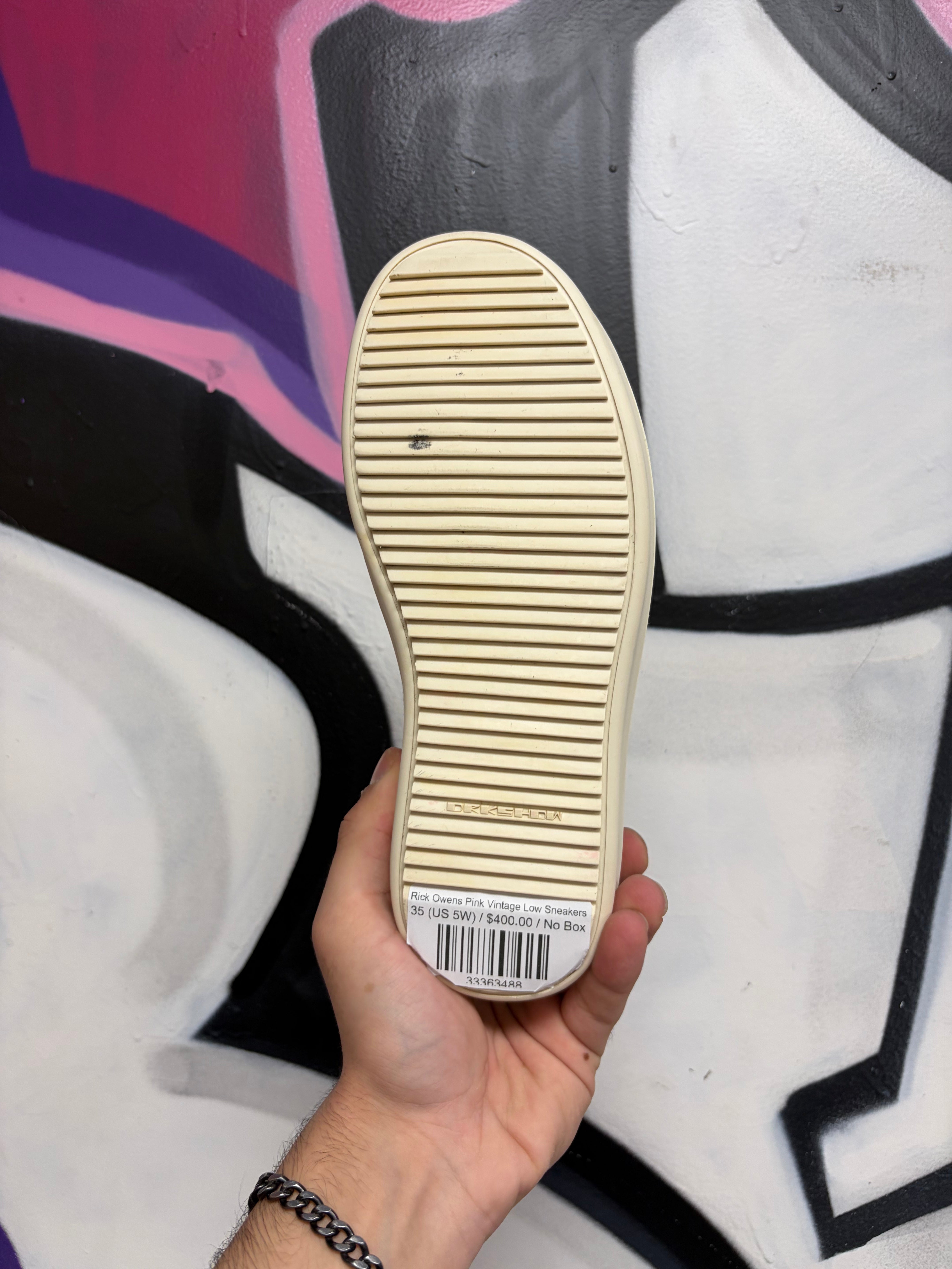 Rick Owens Pink Vintage Low Sneakers