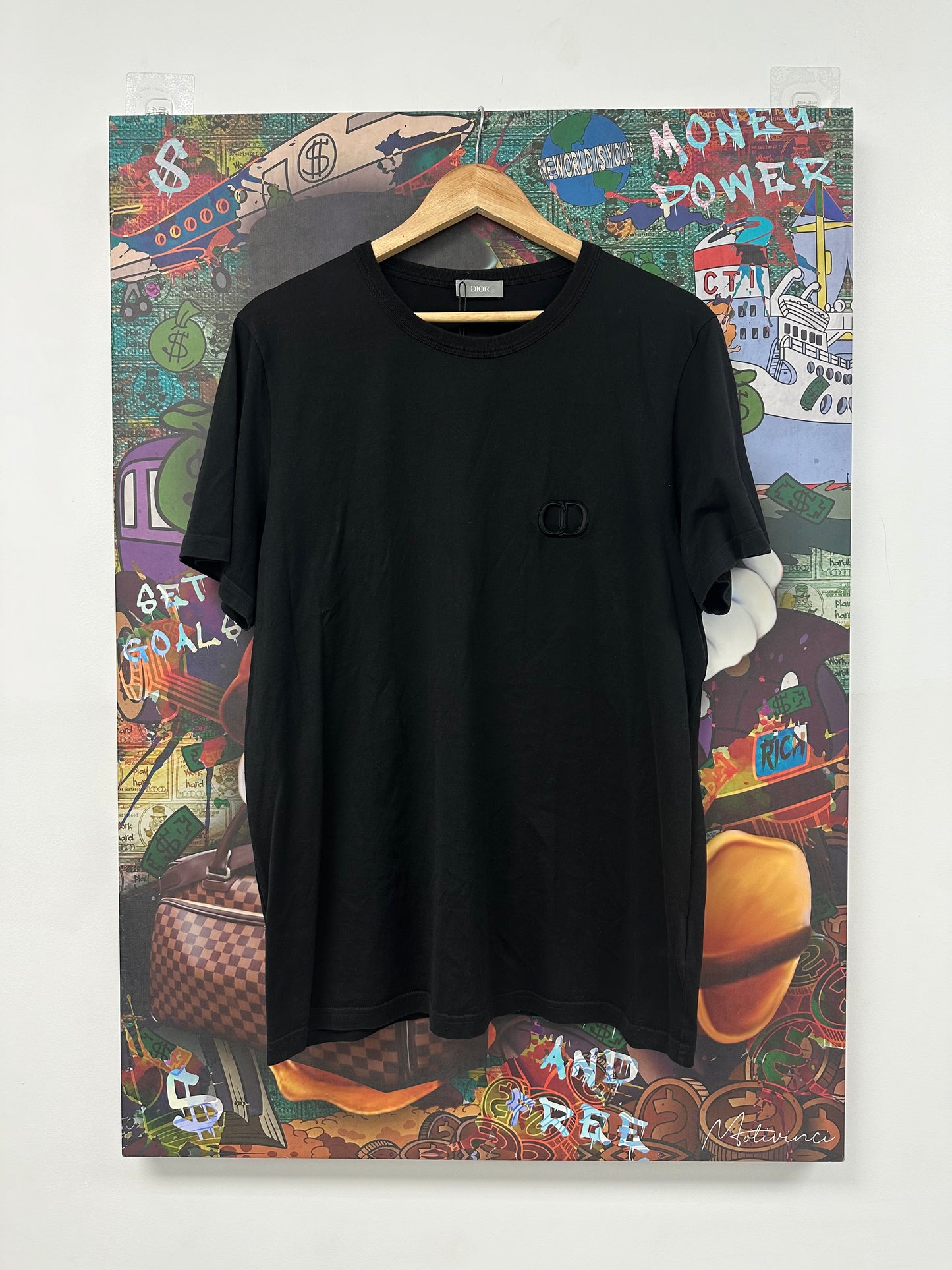 Dior CD Logo Tee Black XXL (Fits Small)