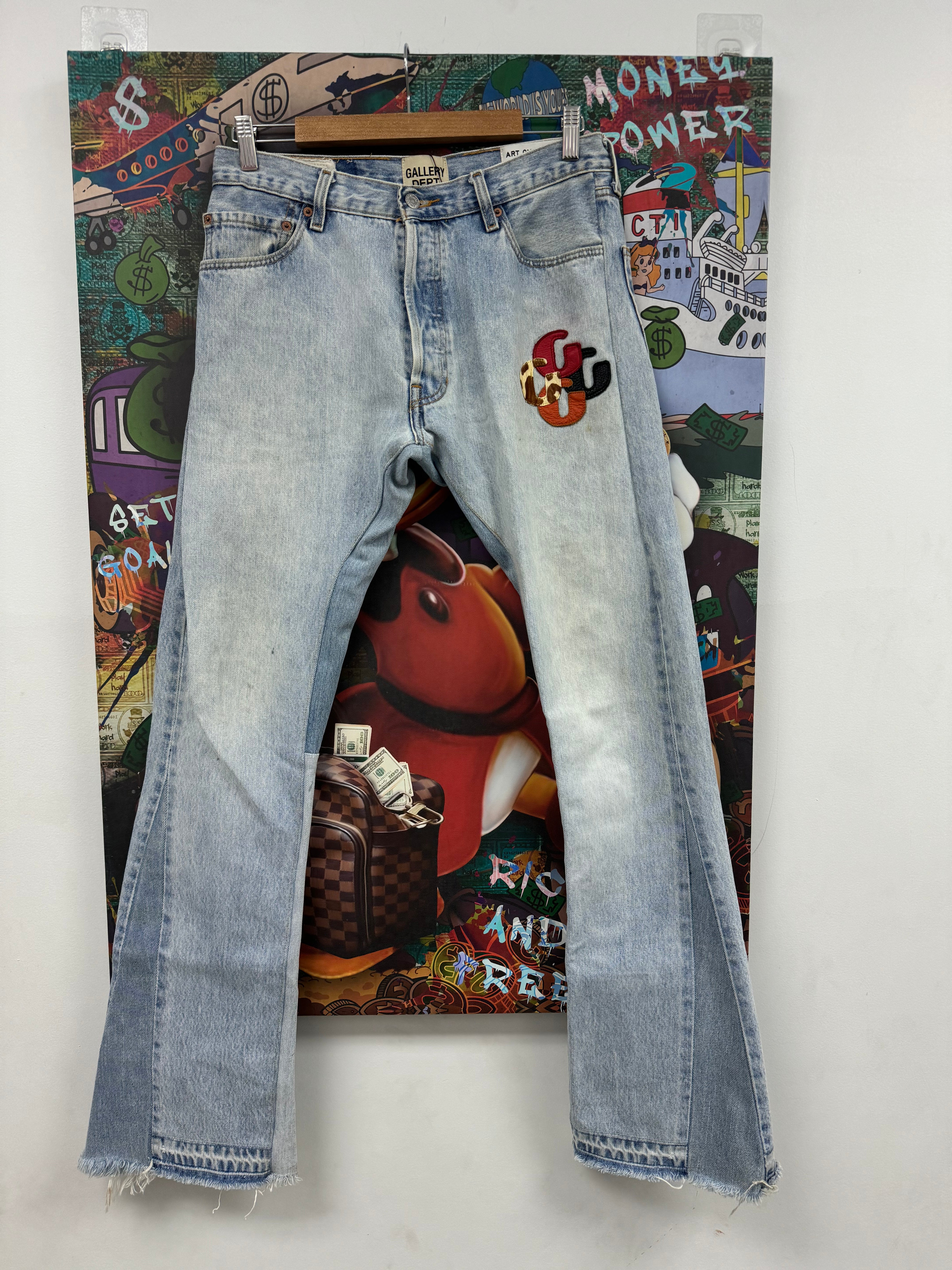 Gallery Dept G Patches Light Wash Blue Jeans