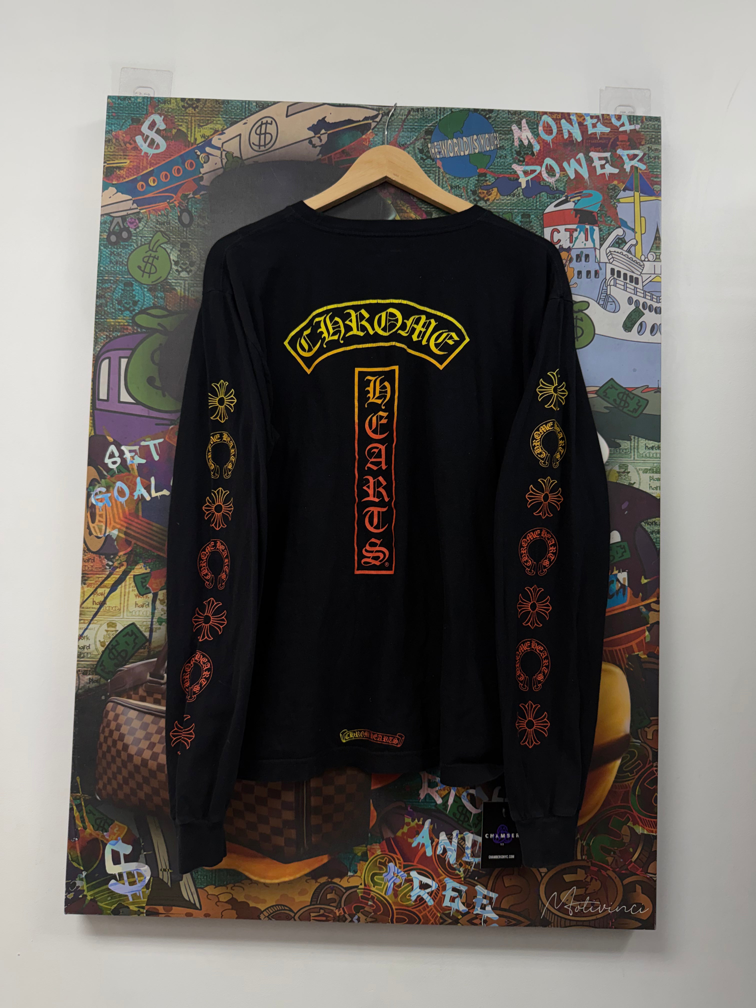 Chrome Hearts Black Gradient T Bar Long Sleeve