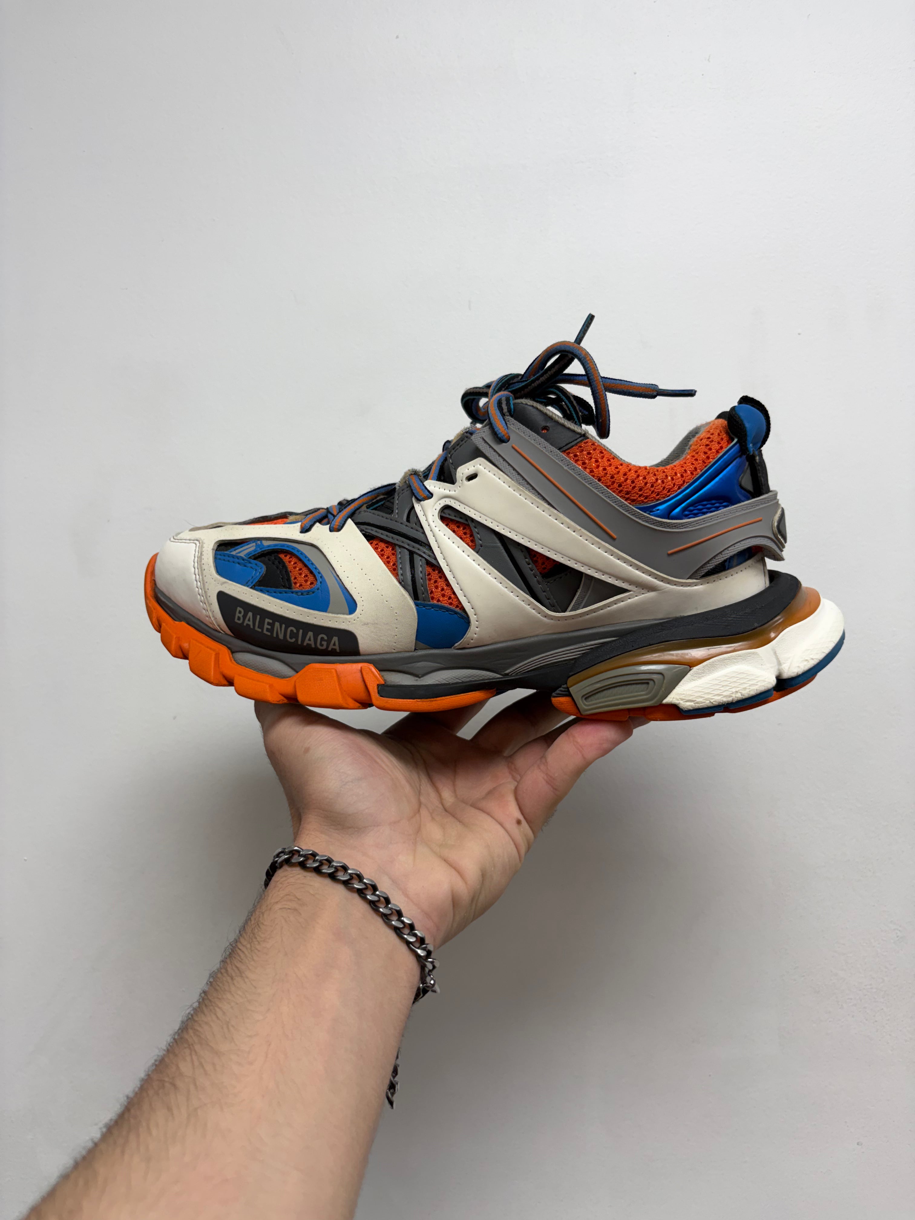 Balenciaga Blue Orange Track Sneakers