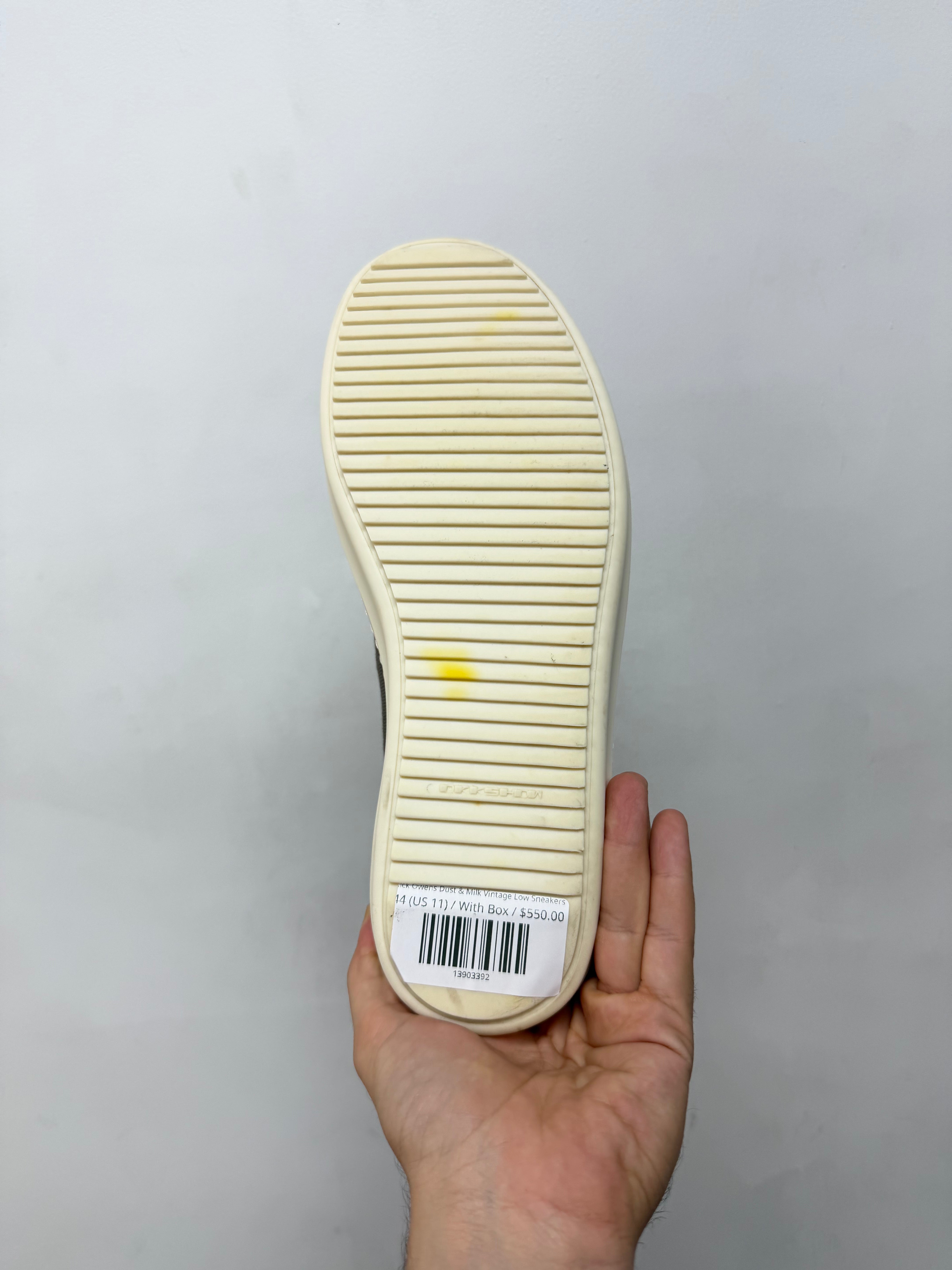 Rick Owens Dust & Milk Vintage Low Sneakers