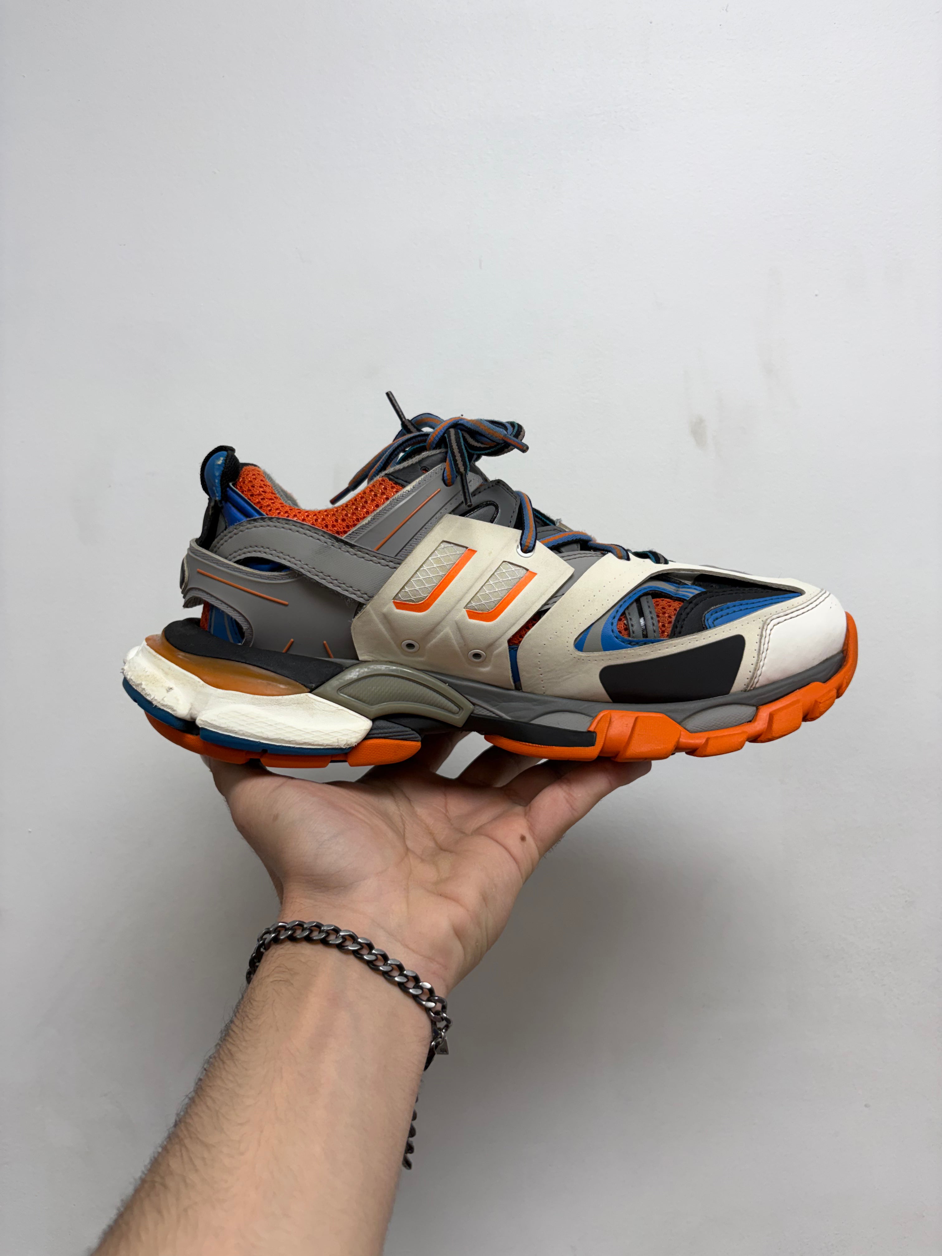 Balenciaga Blue Orange Track Sneakers