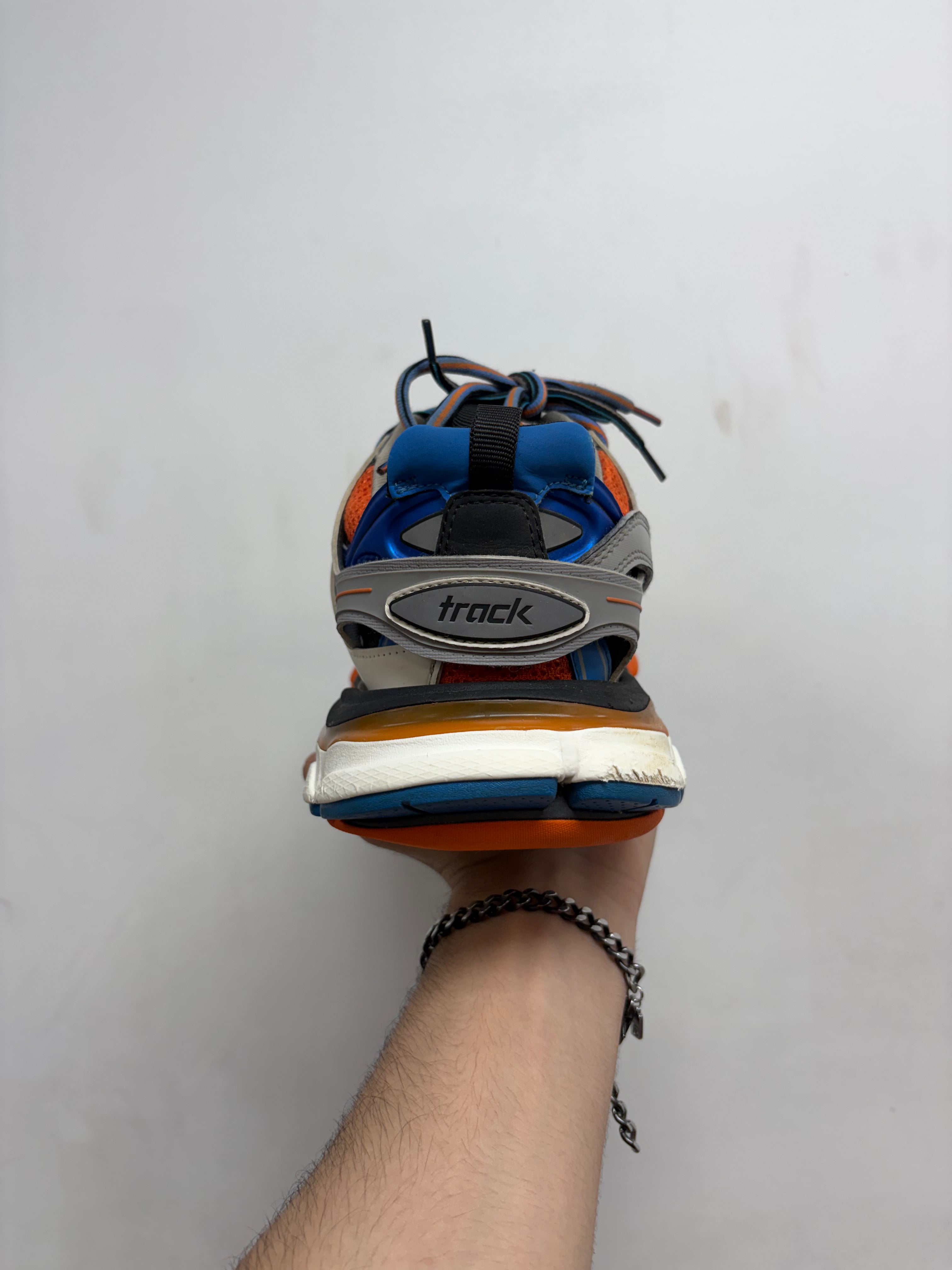Balenciaga Blue Orange Track Sneakers