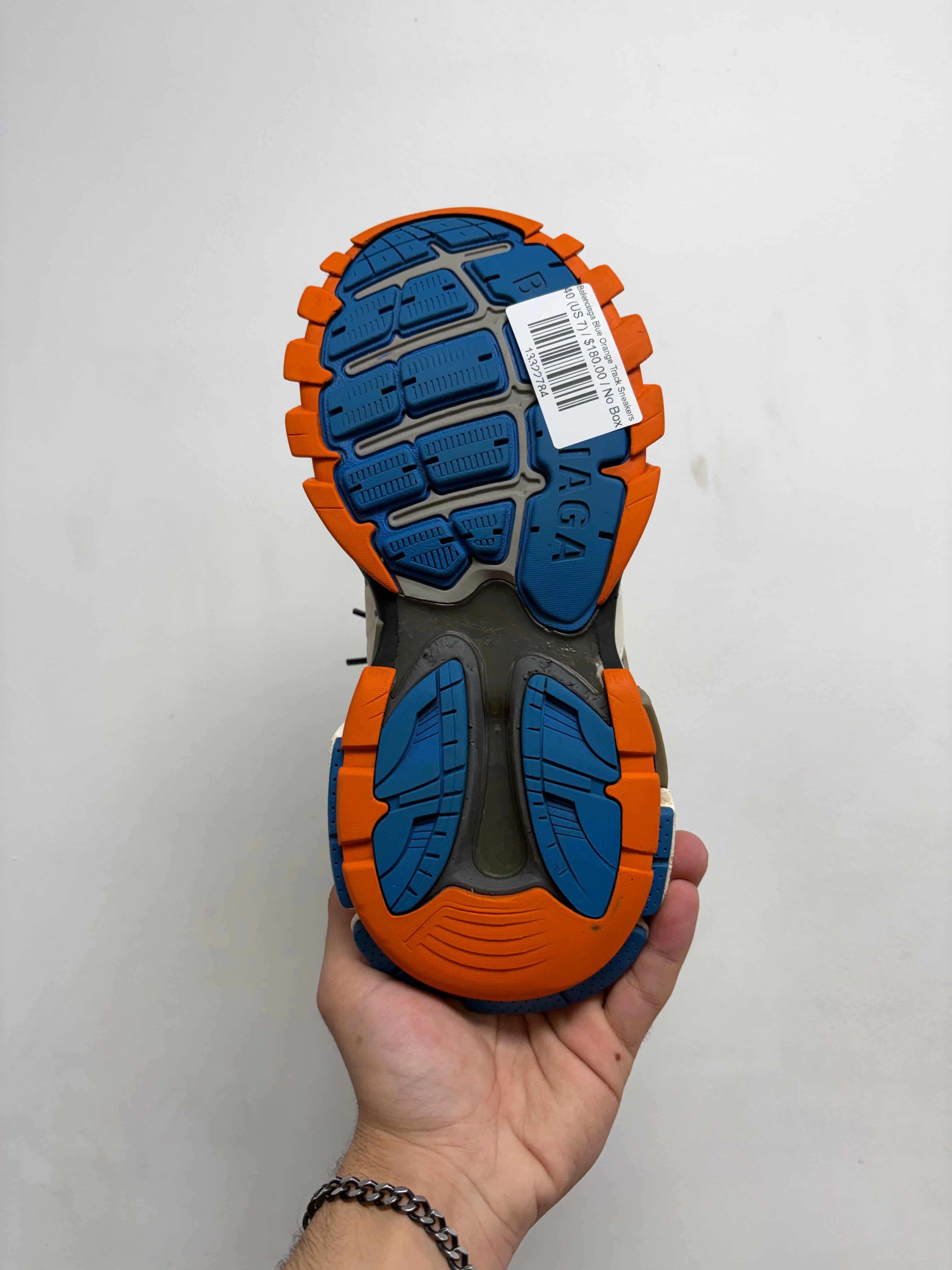 Balenciaga Blue Orange Track Sneakers
