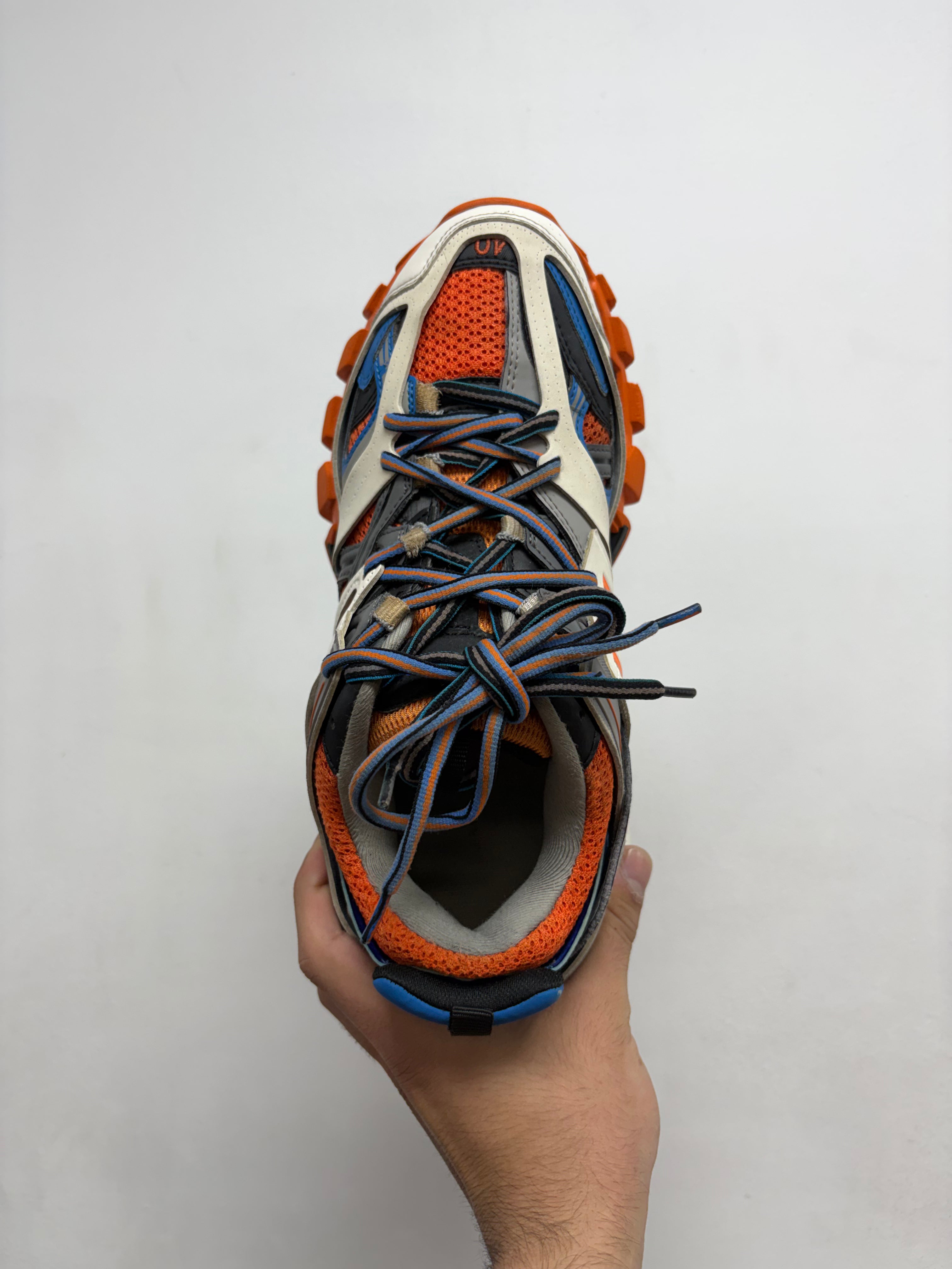 Balenciaga Blue Orange Track Sneakers