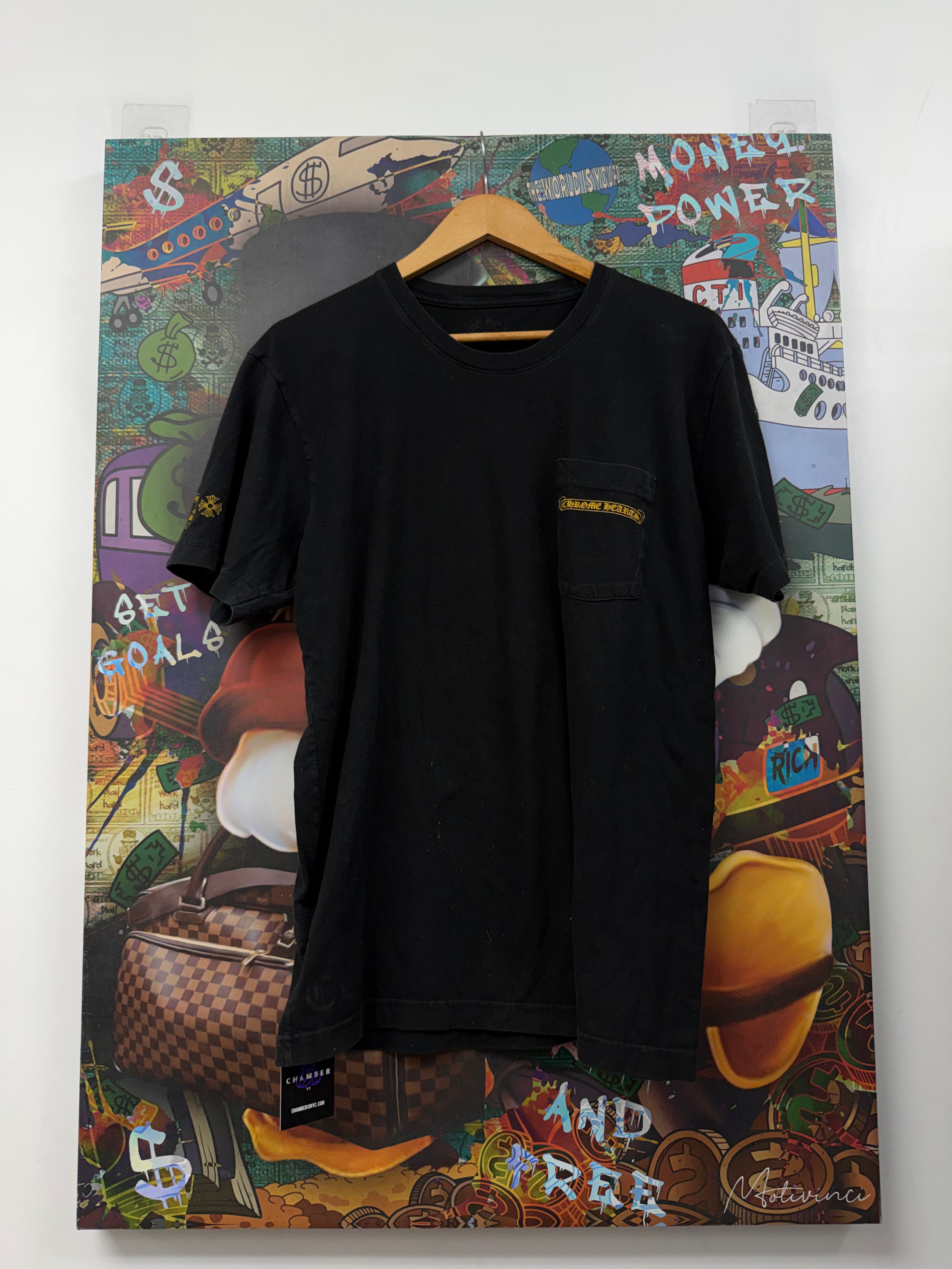 Chrome Hearts Black Yellow Plus Tee