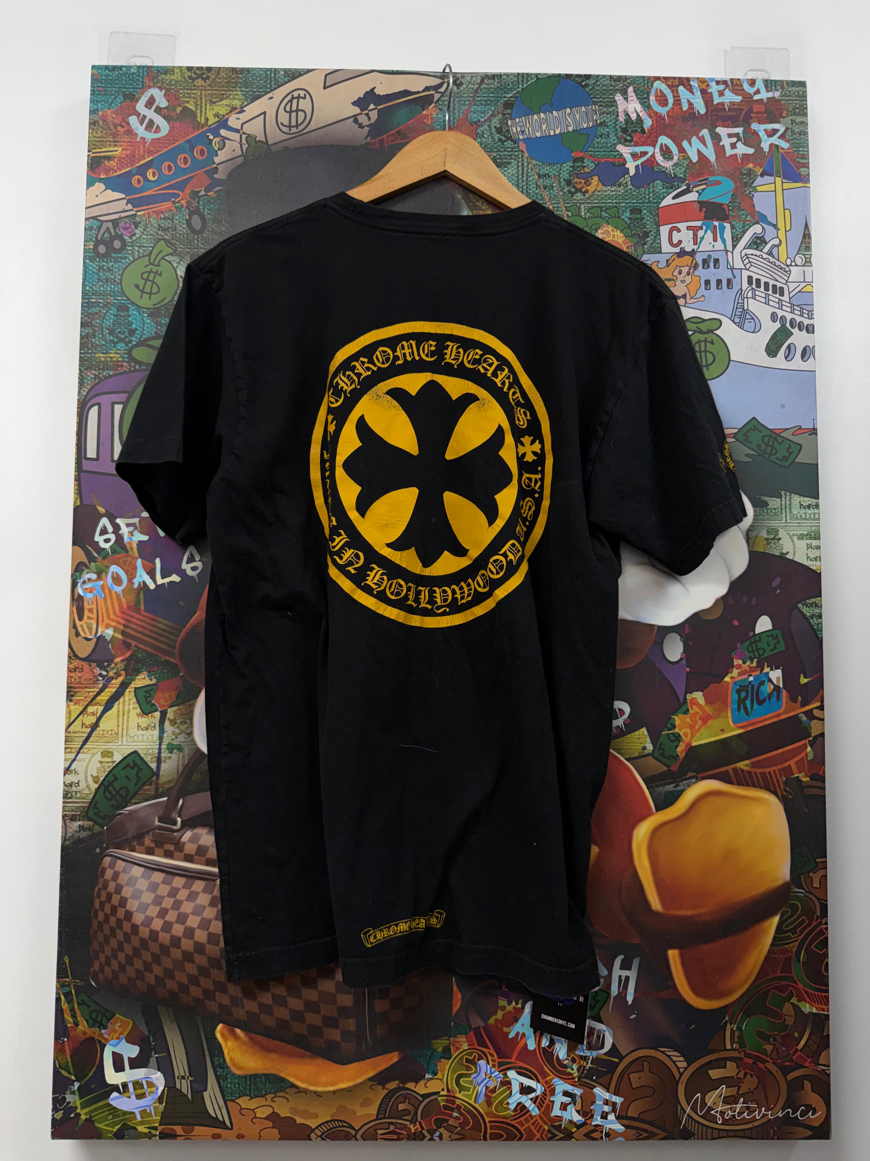 Chrome Hearts Black Yellow Plus Tee