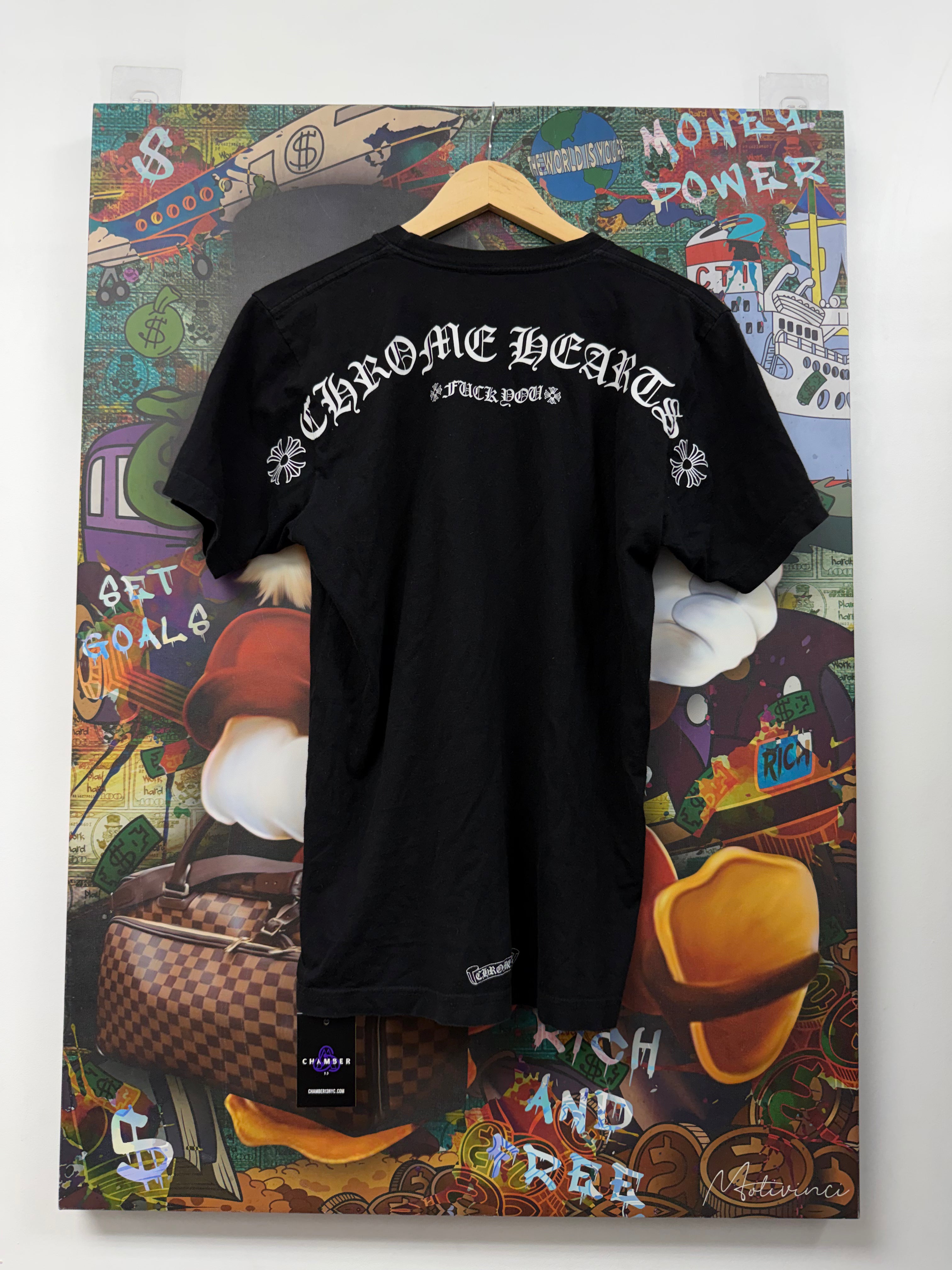 Chrome Hearts Black USA Shoulder Logo Tee