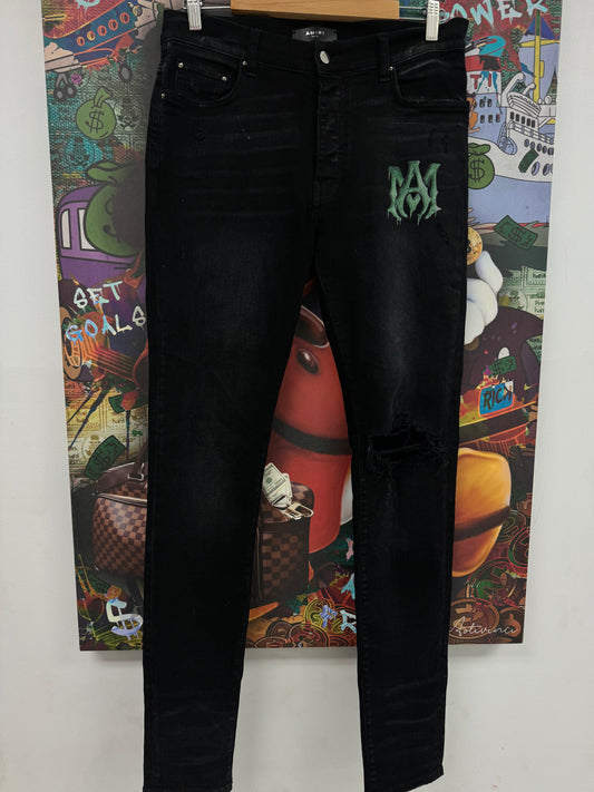 Amiri Jeans Black MA Slime Used 33 N/A