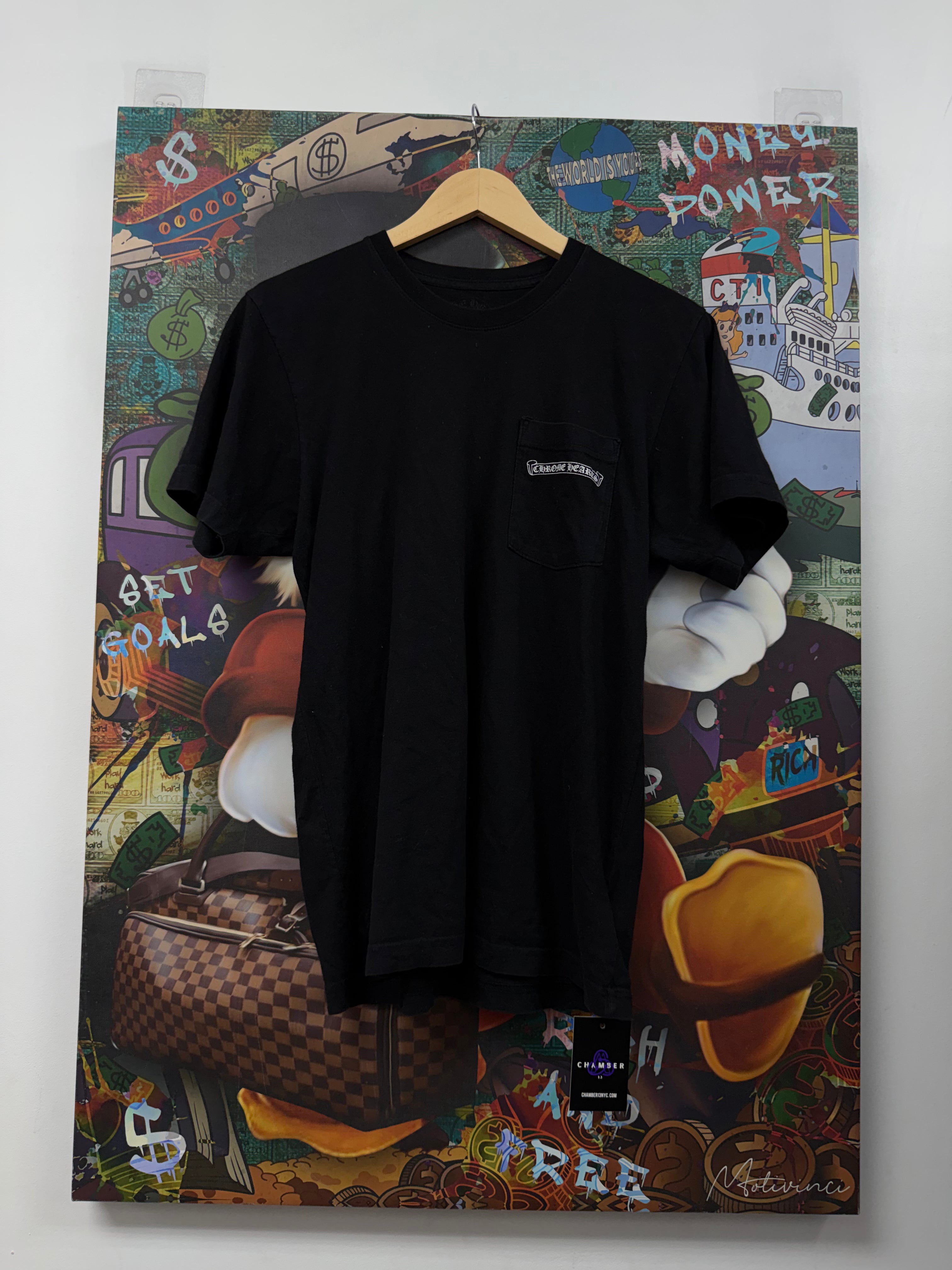 Chrome Hearts Black USA Shoulder Logo Tee