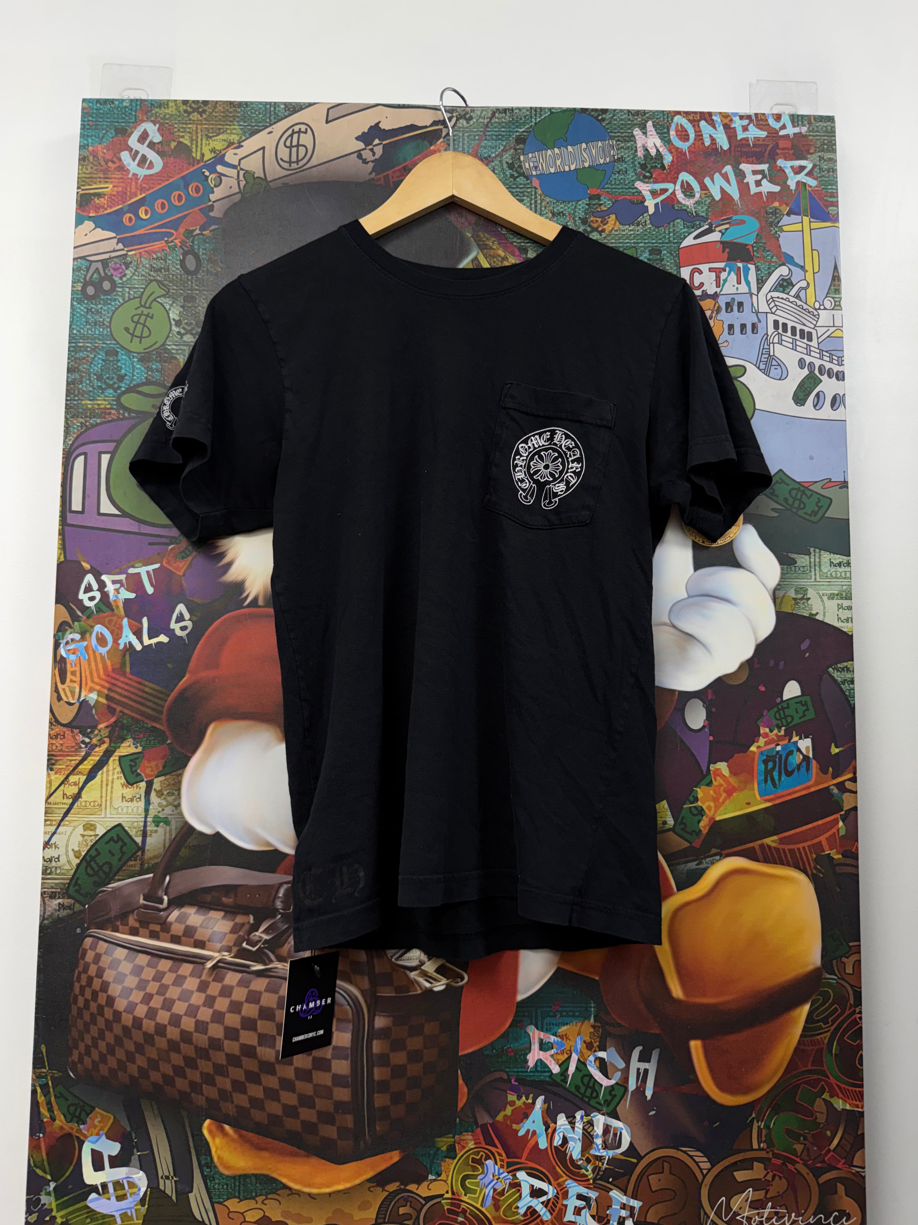 Chrome Hearts Black Multi Color Horseshoe Tee