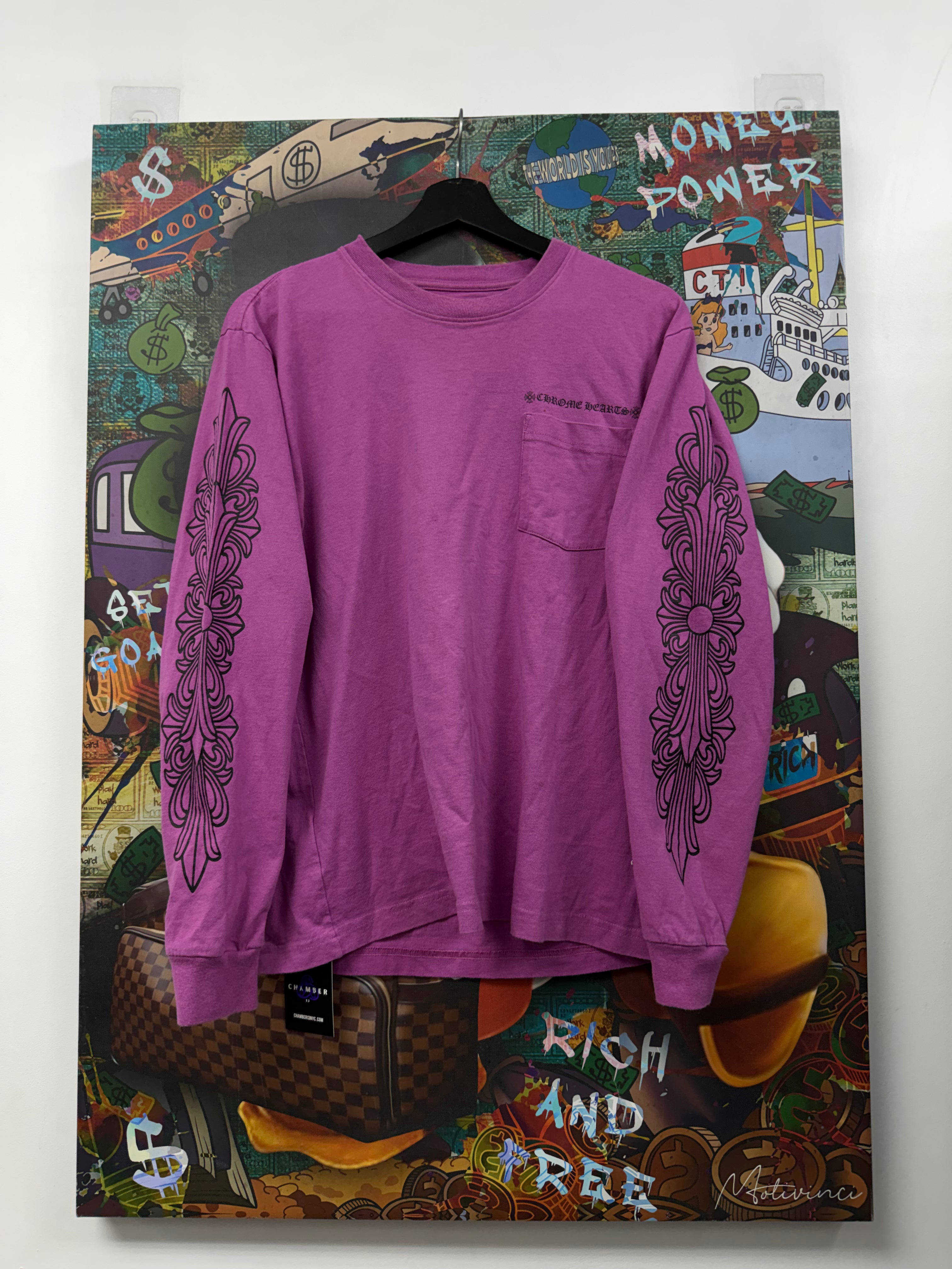 Chrome Hearts Matty Boy Purple Web Long Sleeve