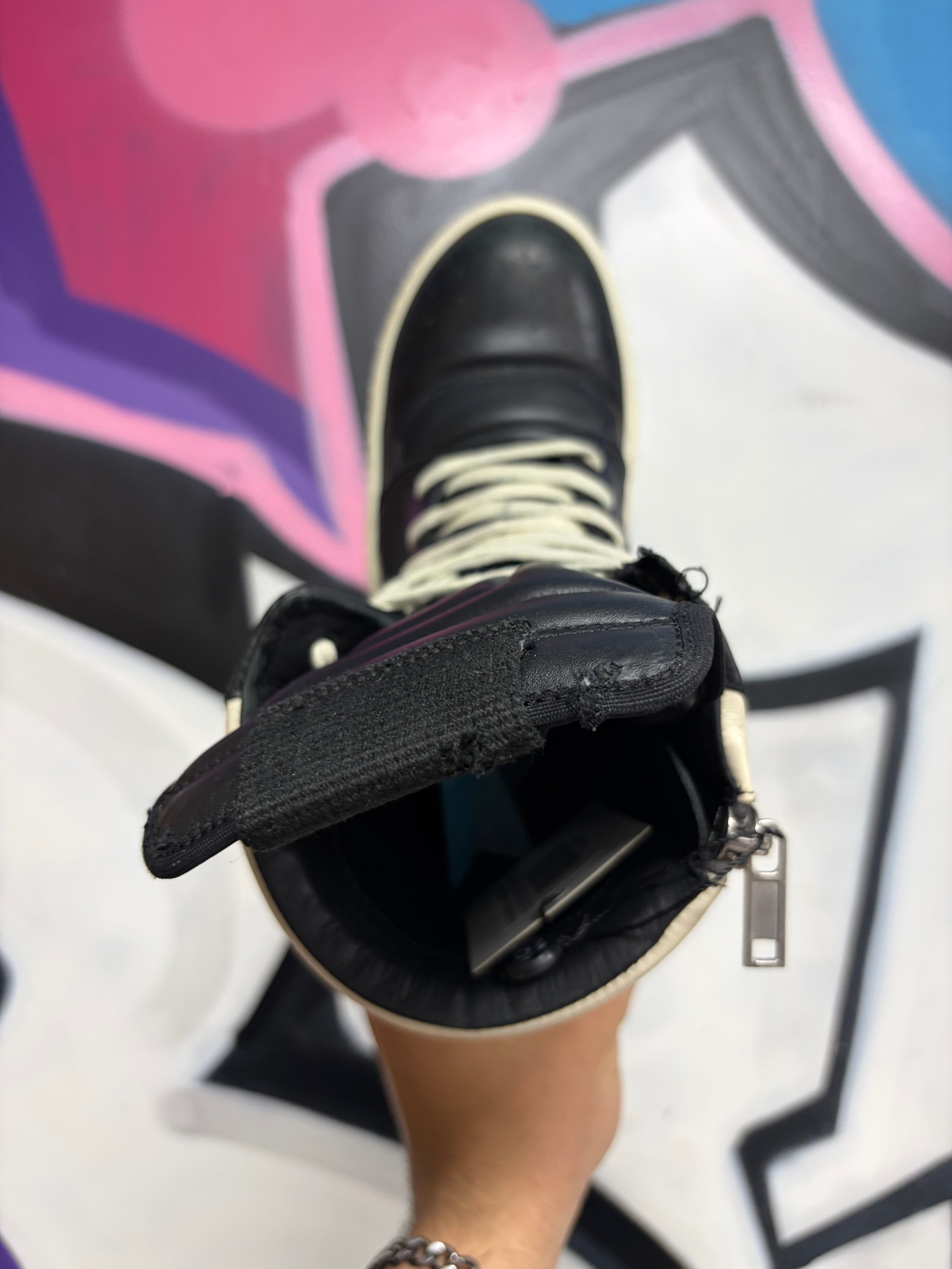 Rick Owens Black Geobasket Sneakers