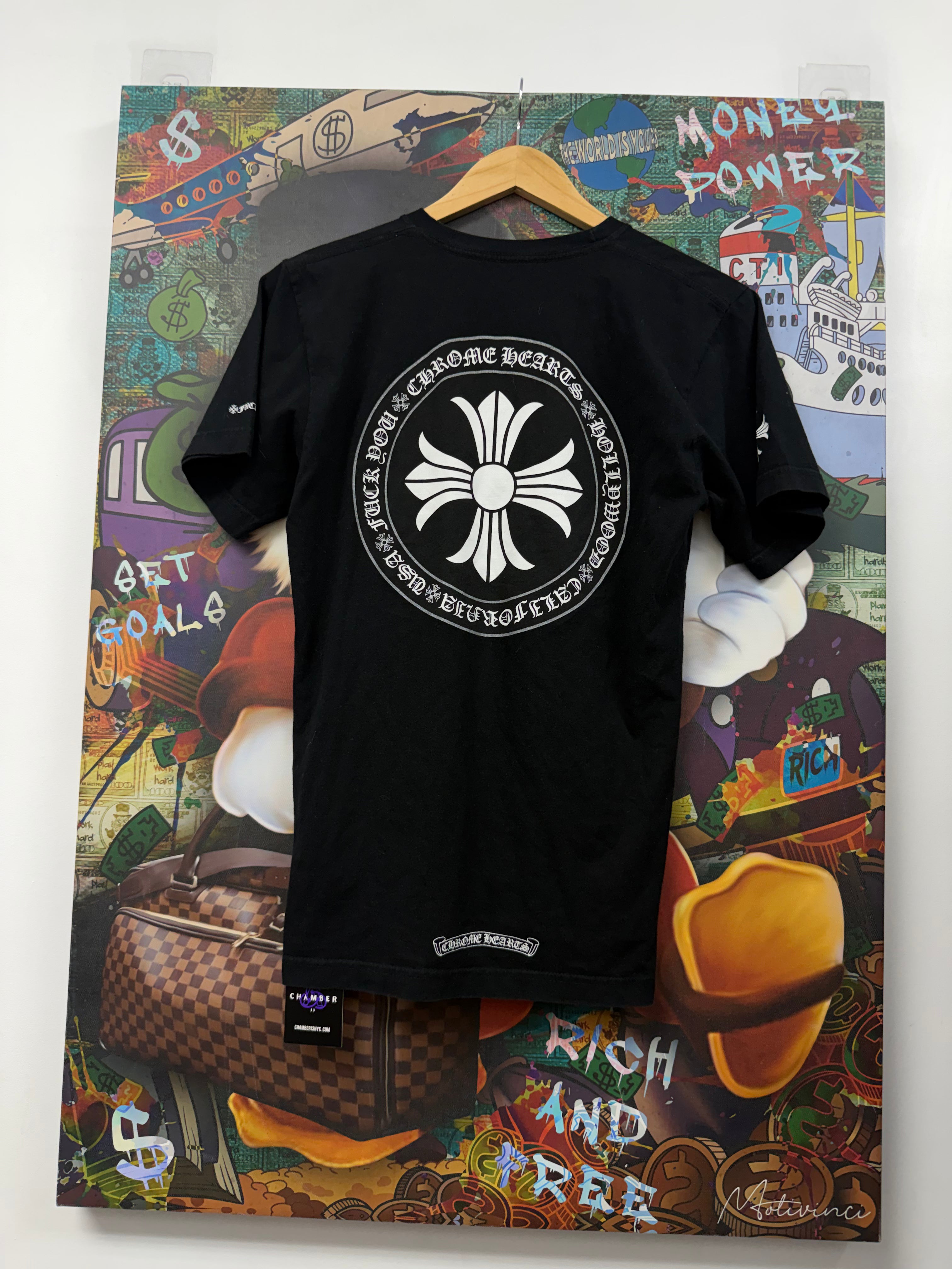 Chrome Hearts Black White Plus Logo Tee