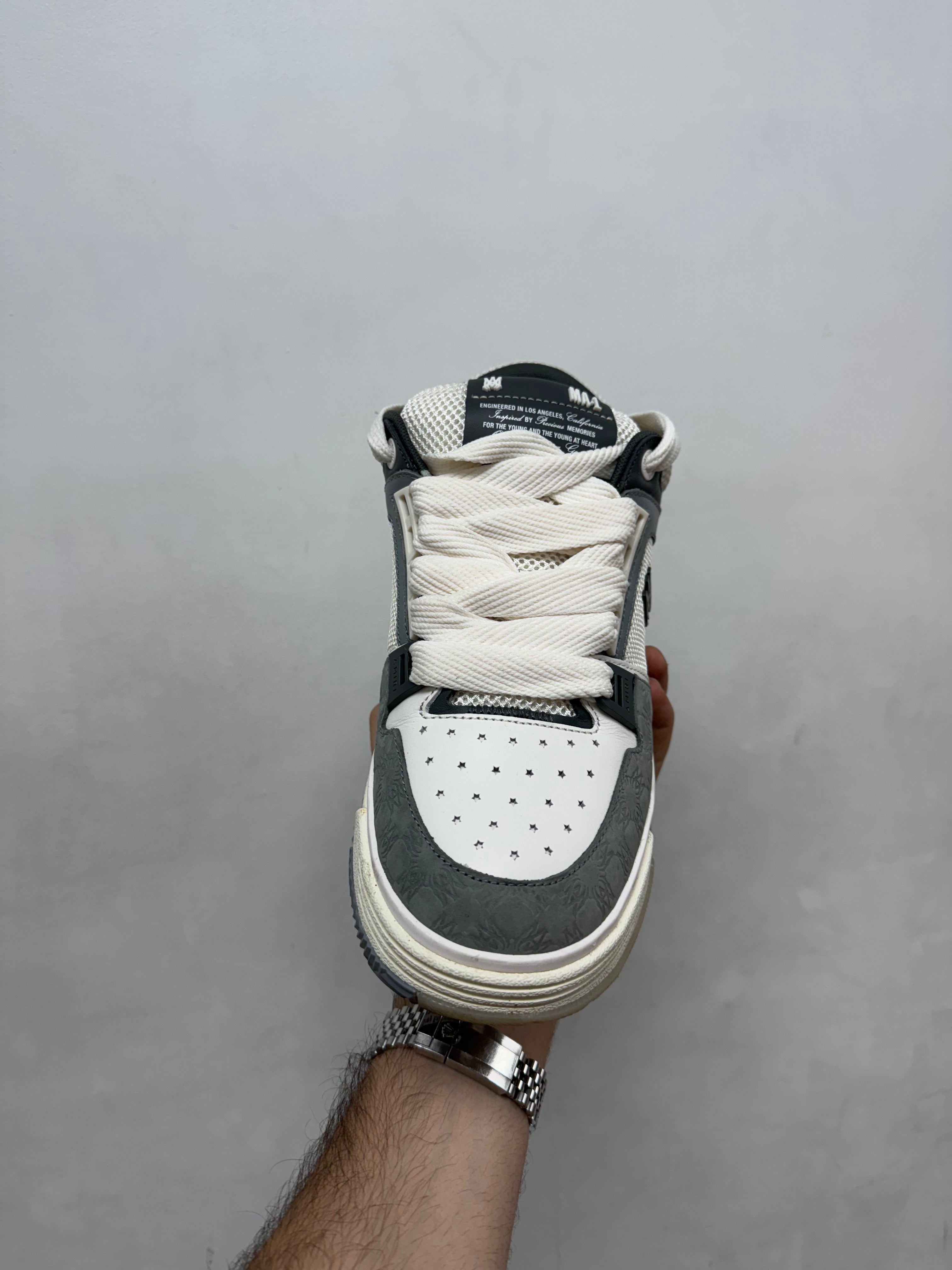 Amiri Grey Embossed MA-1 Jeans