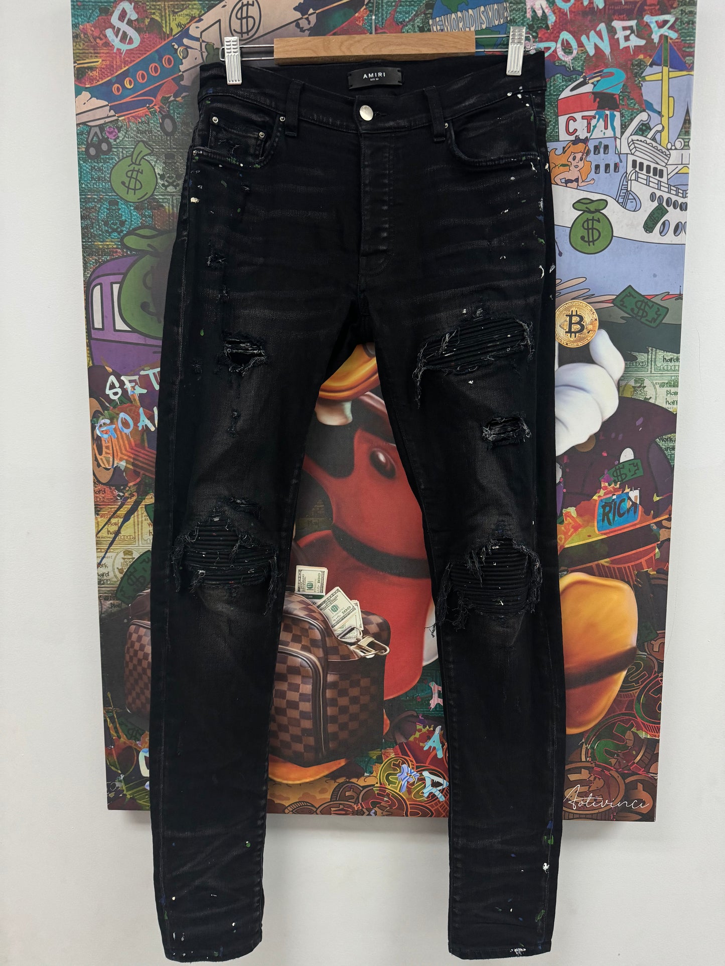 Amiri MX1 Jeans Paint Splatter  Used 30 N/A