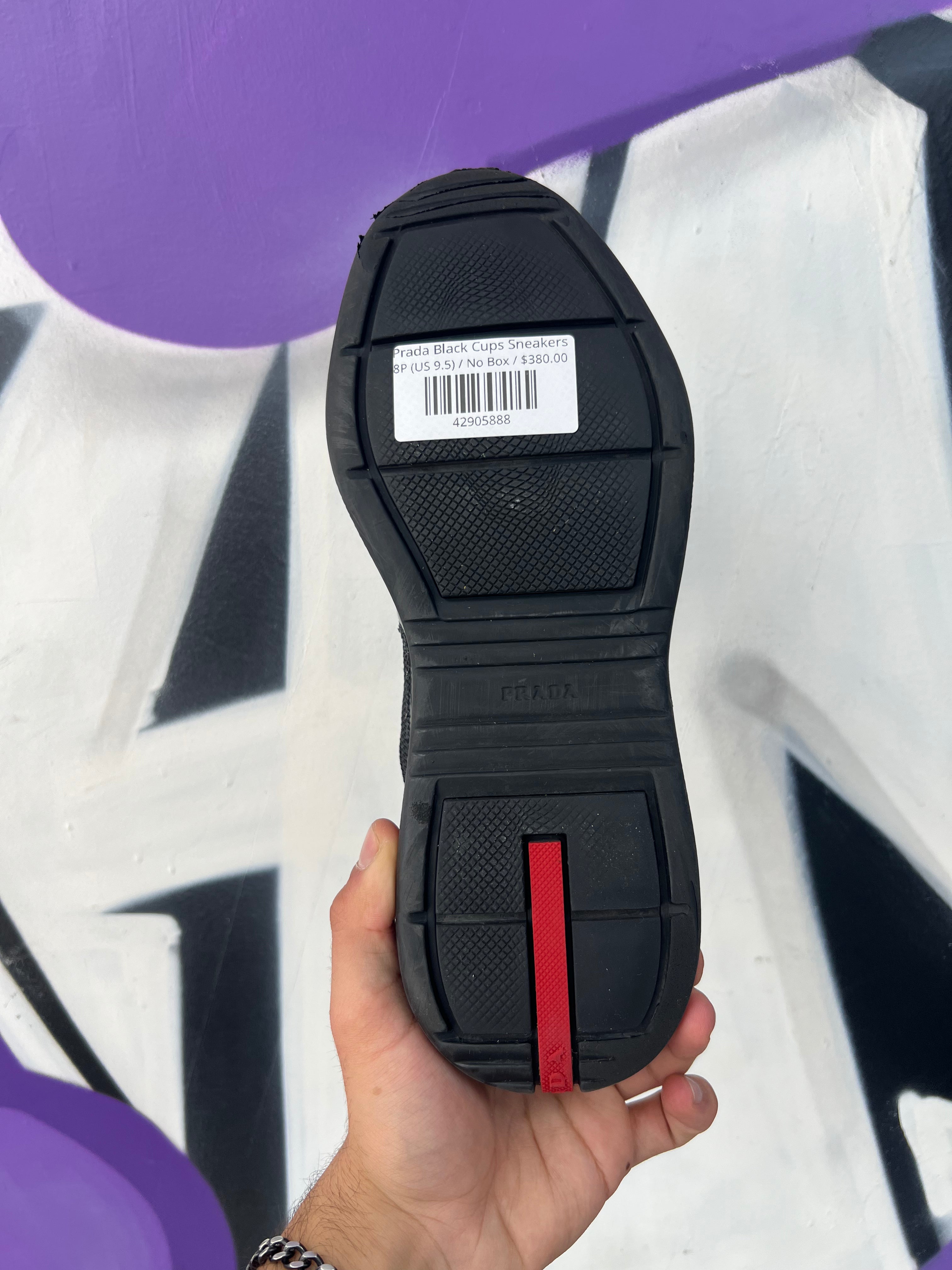 Prada Black Cups Sneakers