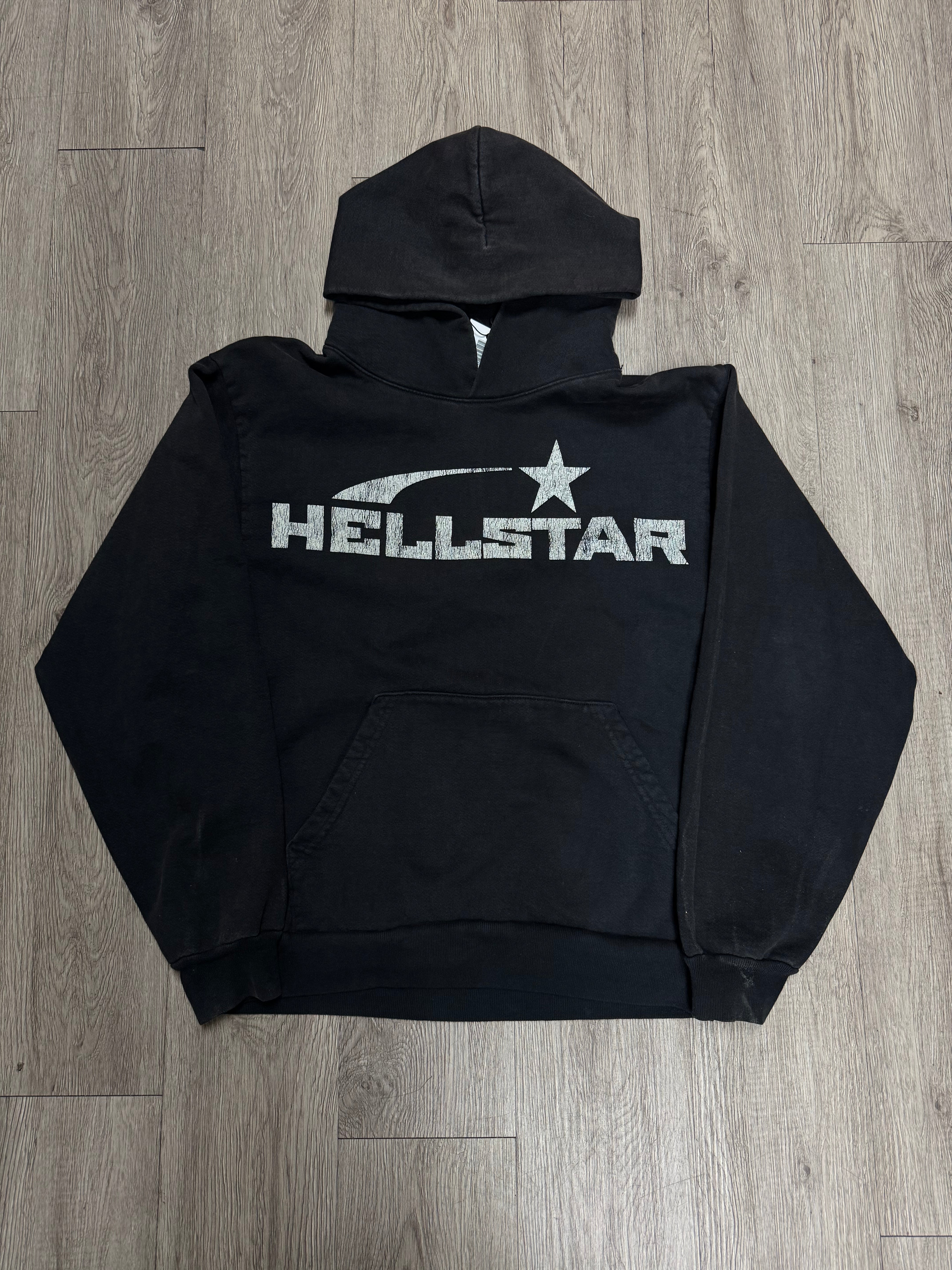 Hellstar Black Wash Classic Logo Hoodie