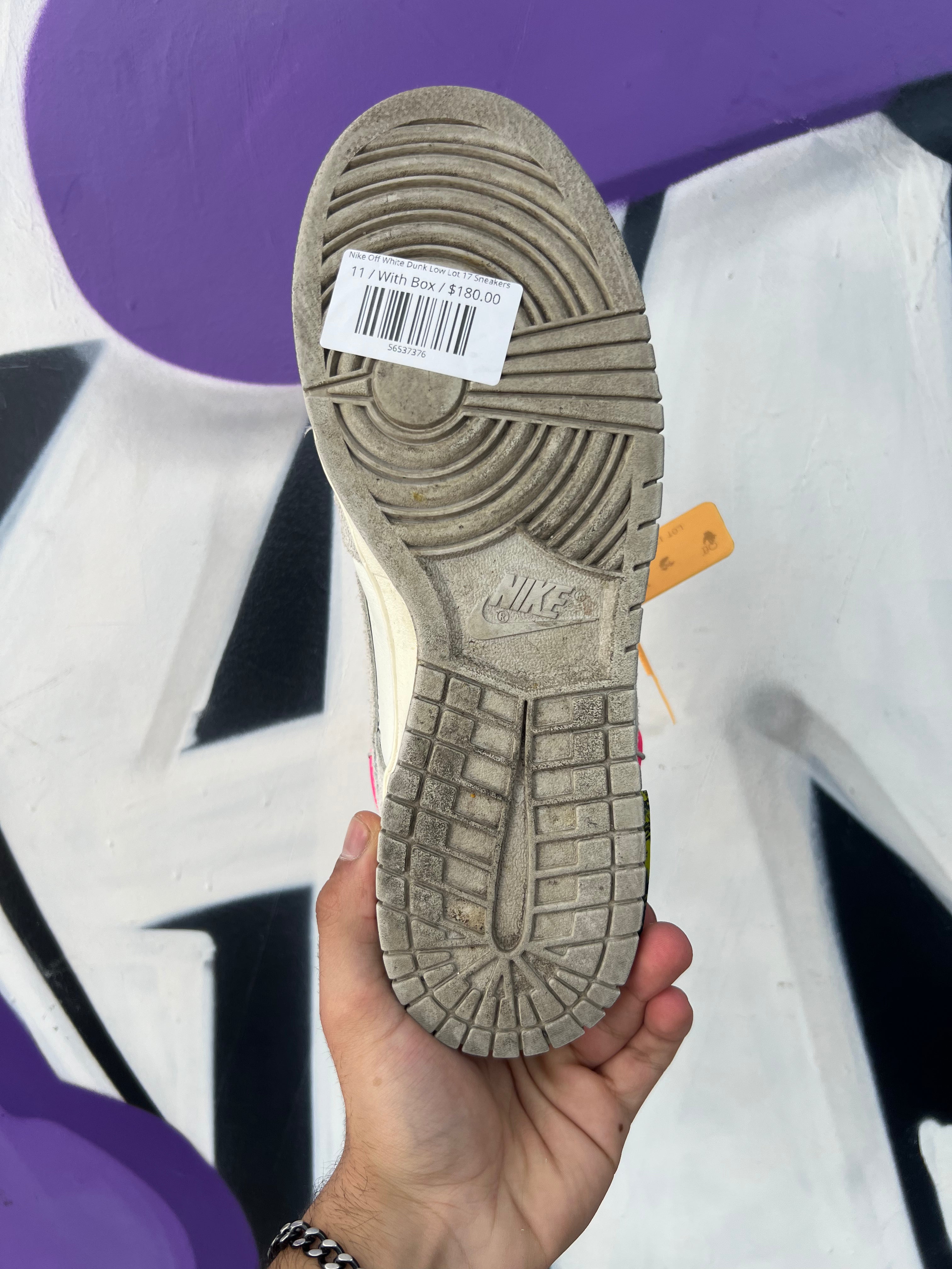 Nike Off White Dunk Low Lot 17 Sneakers