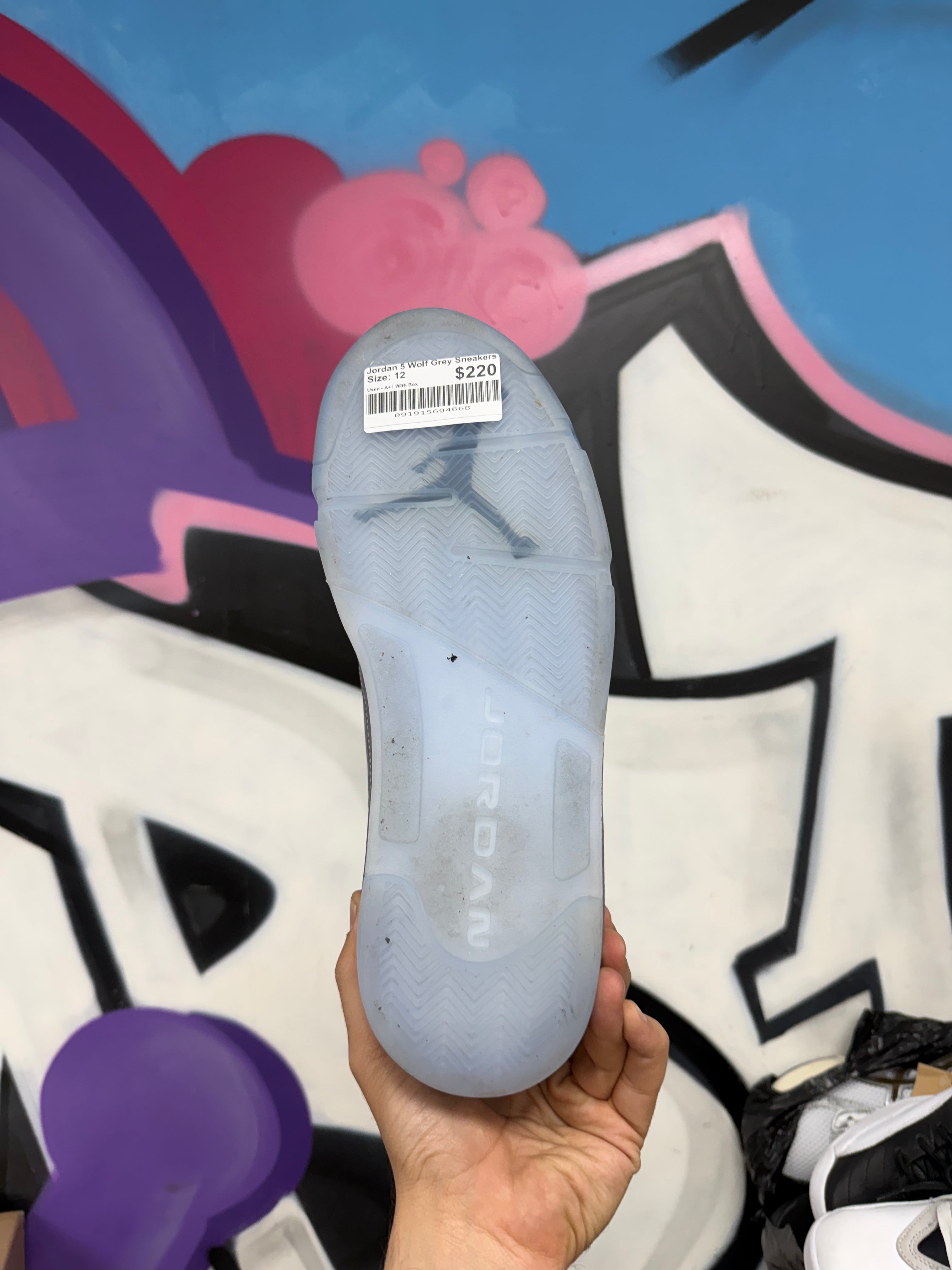 Jordan 5 Wolf Grey Sneakers