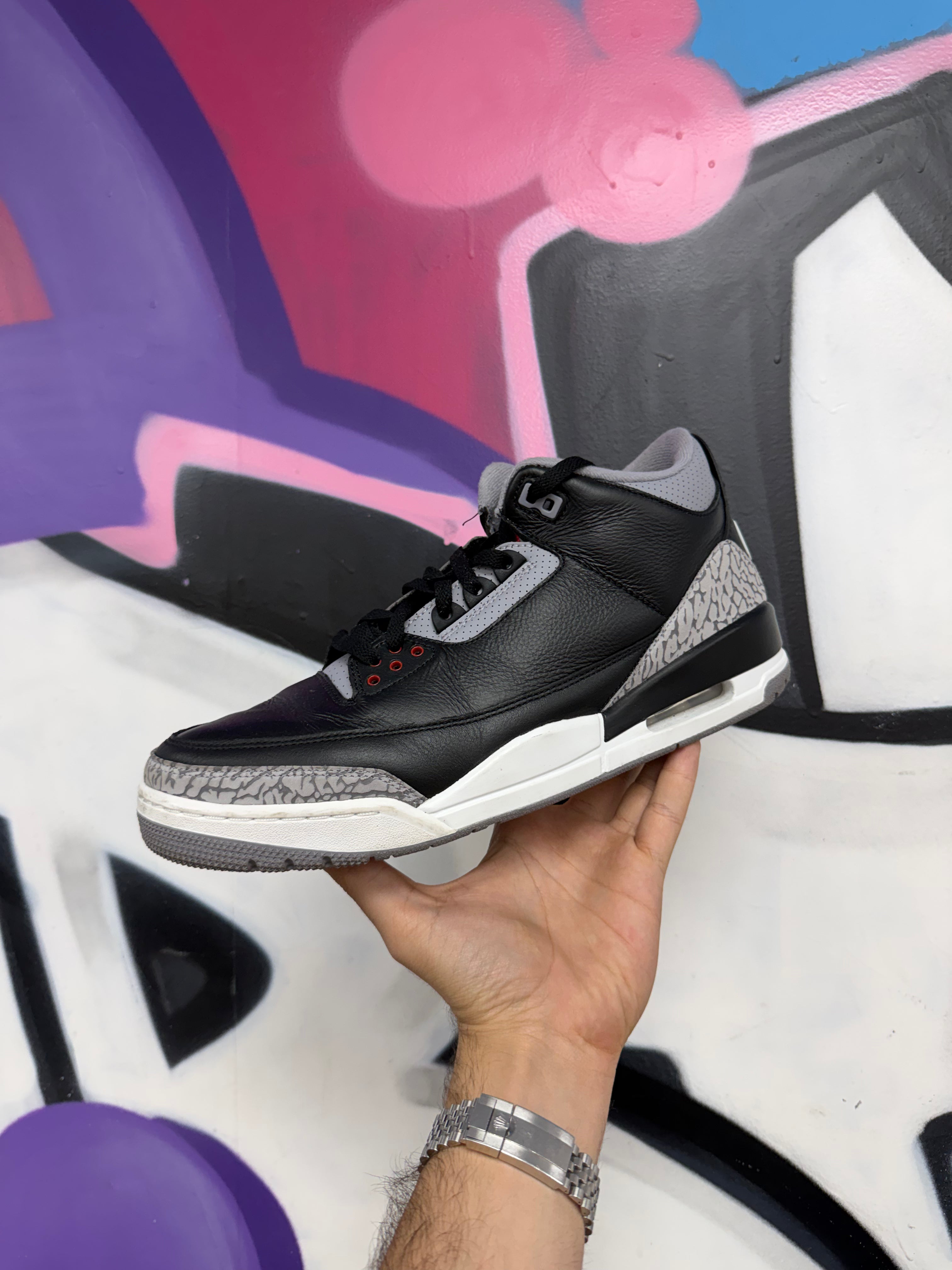 Jordan 3 Black Cement Sneakers