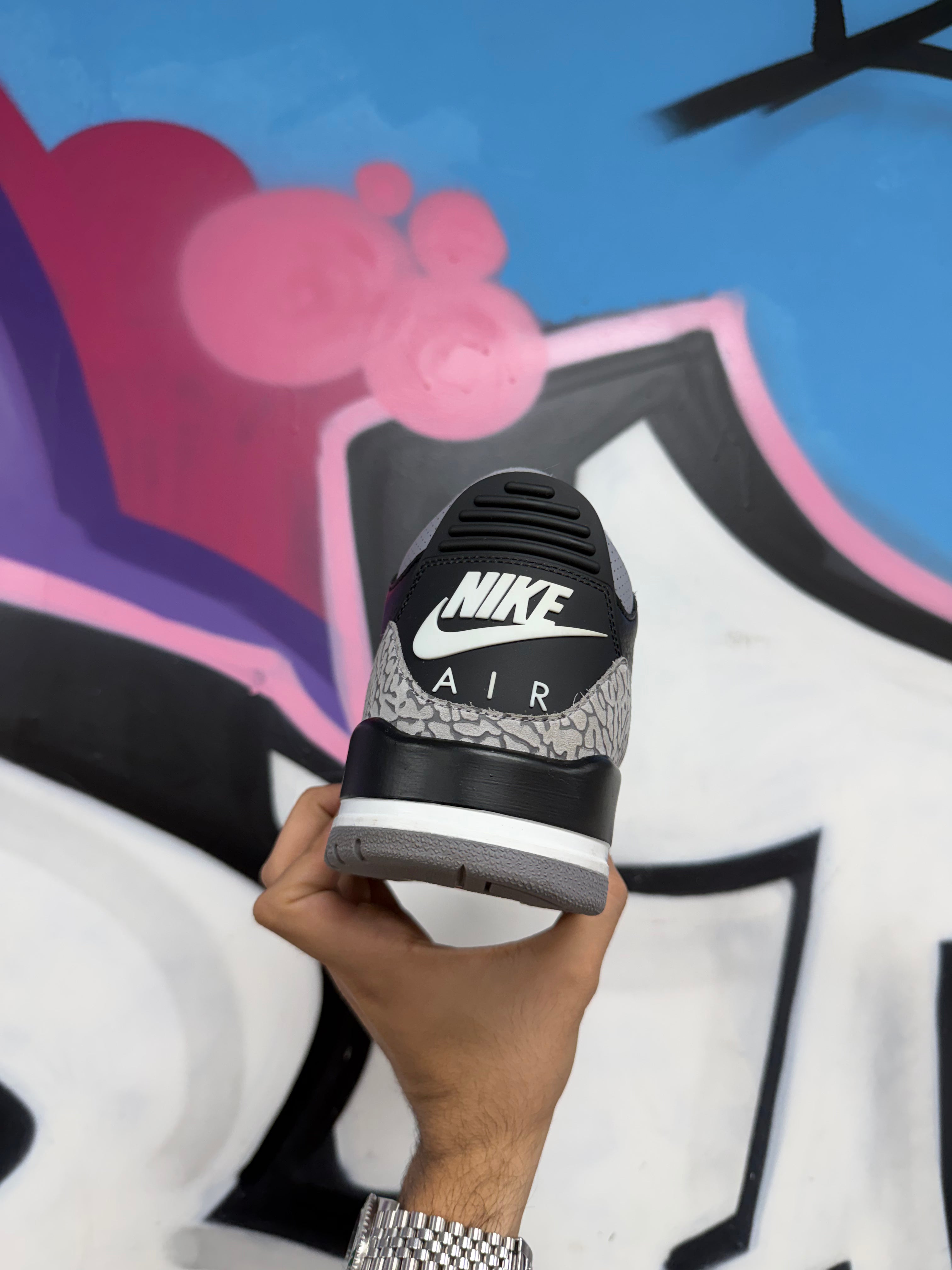 Jordan 3 Black Cement Sneakers