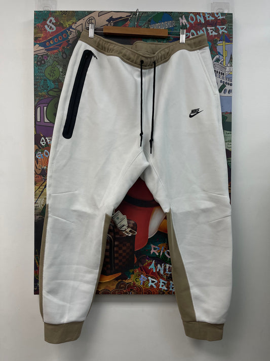 Nike White Tan Sweatpants