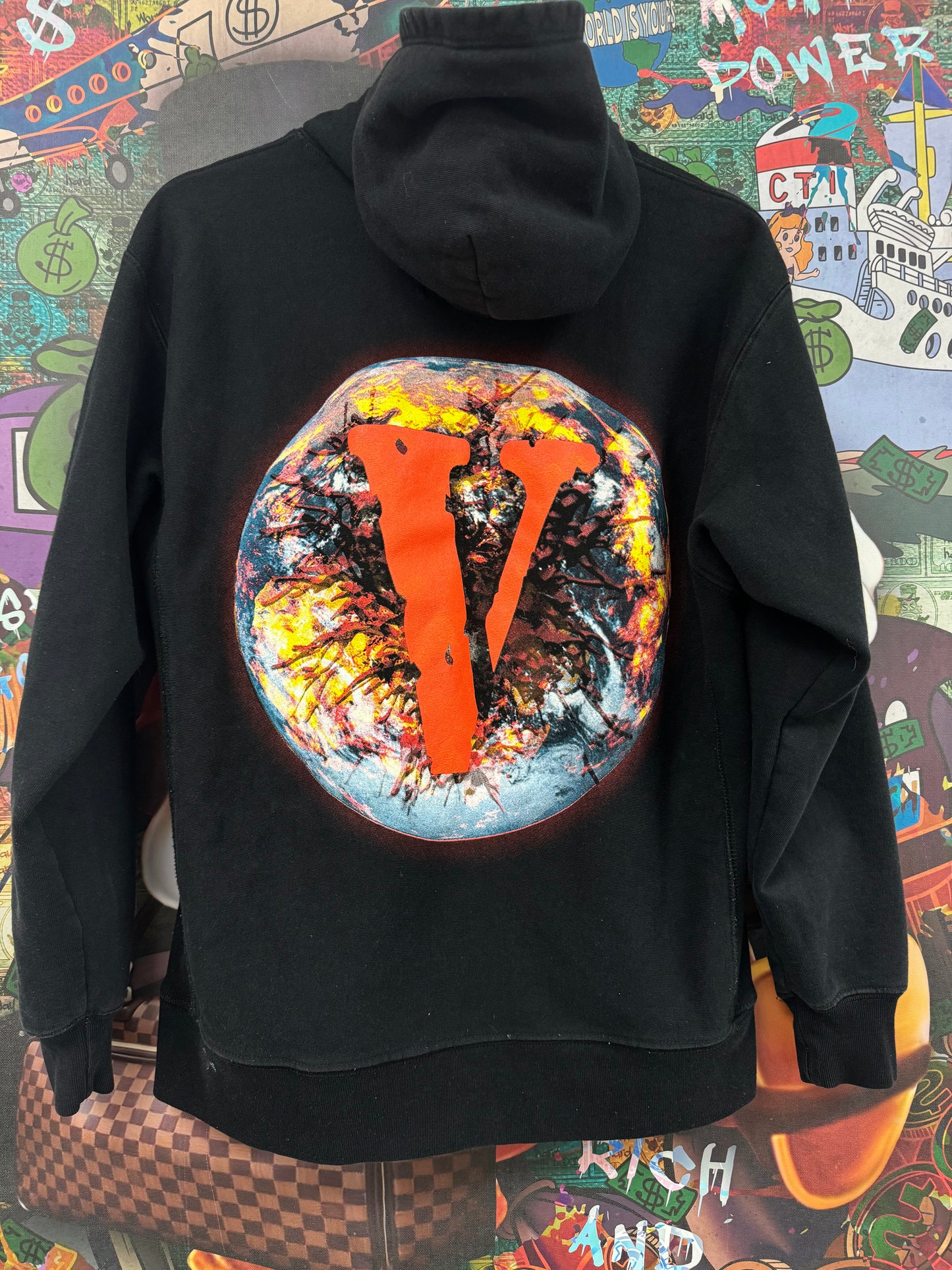 VLONE Juice Wrld Hoodie Black Multi Used Small N/A