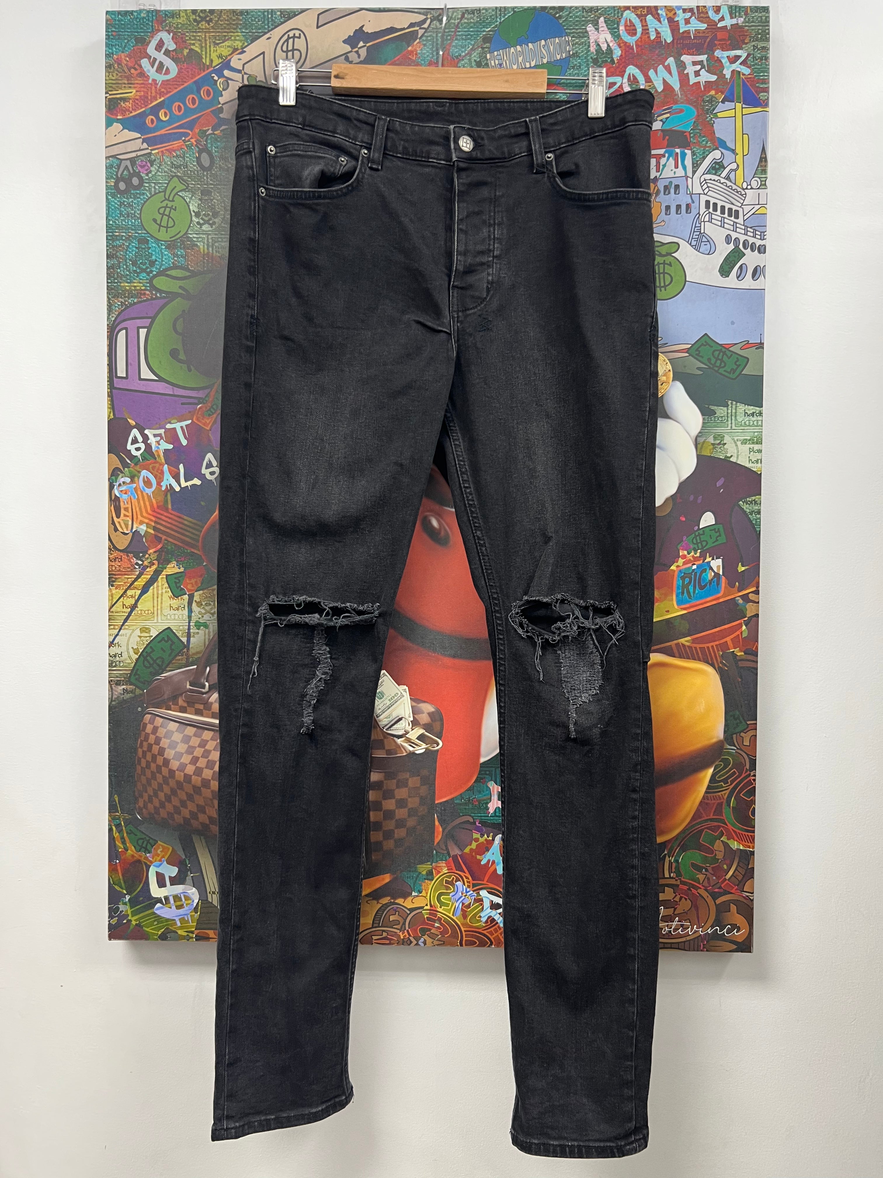 Ksubi Black Wash Ripped Jeans