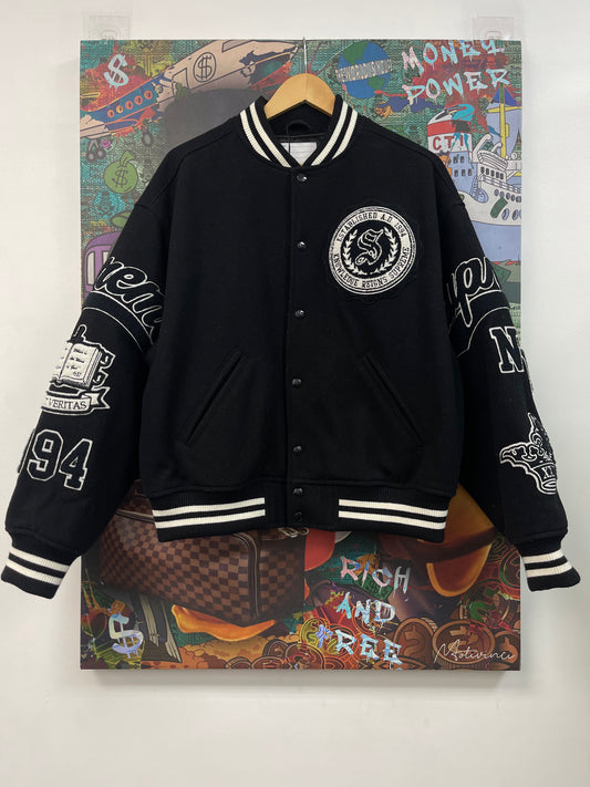 Supreme Black Varsity Jacket