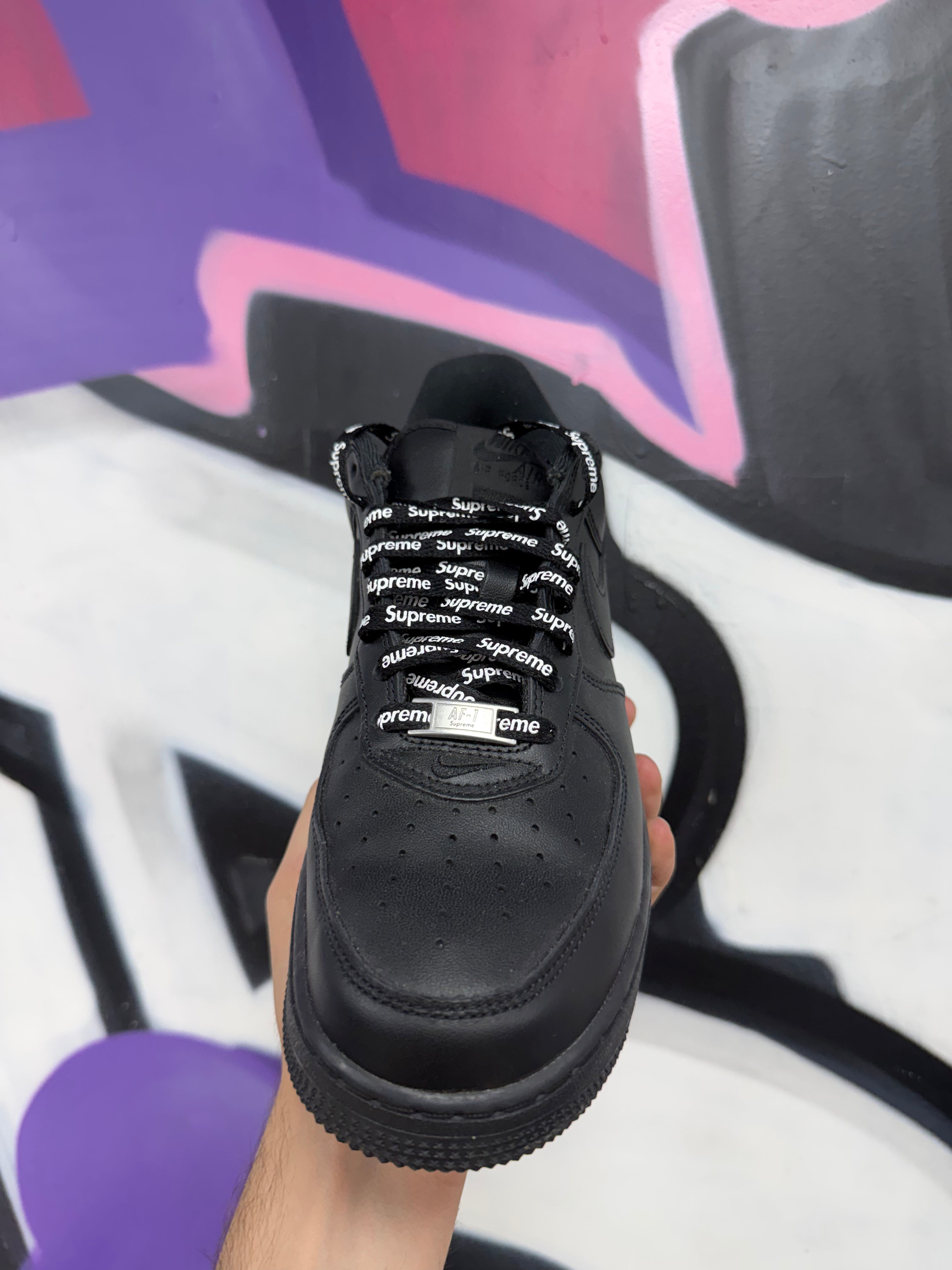 Nike Supreme AF1 Black Sneakers