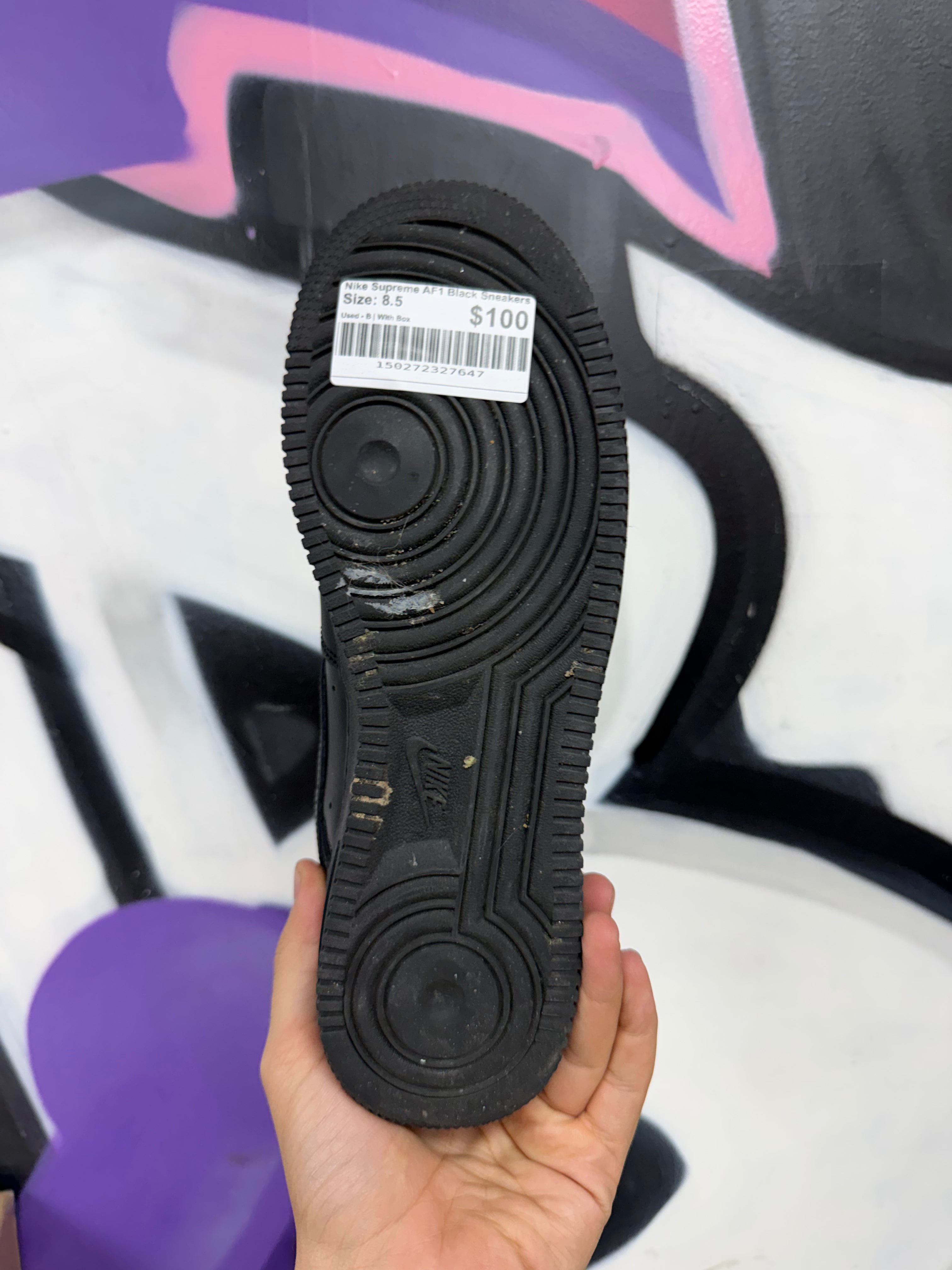 Nike Supreme AF1 Black Sneakers