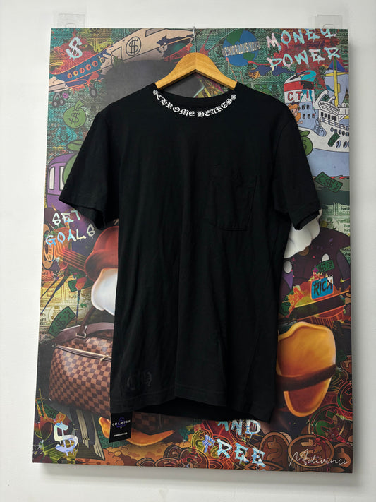 Chrome Hearts Black Neck Logo Tee