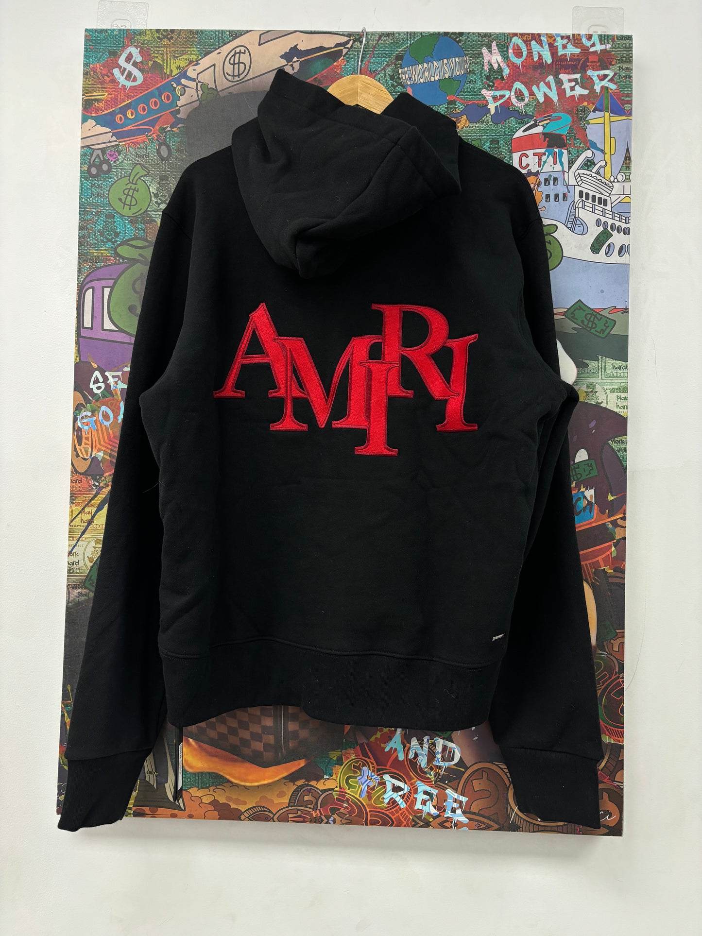 Amiri Staggered Logo Hoodie