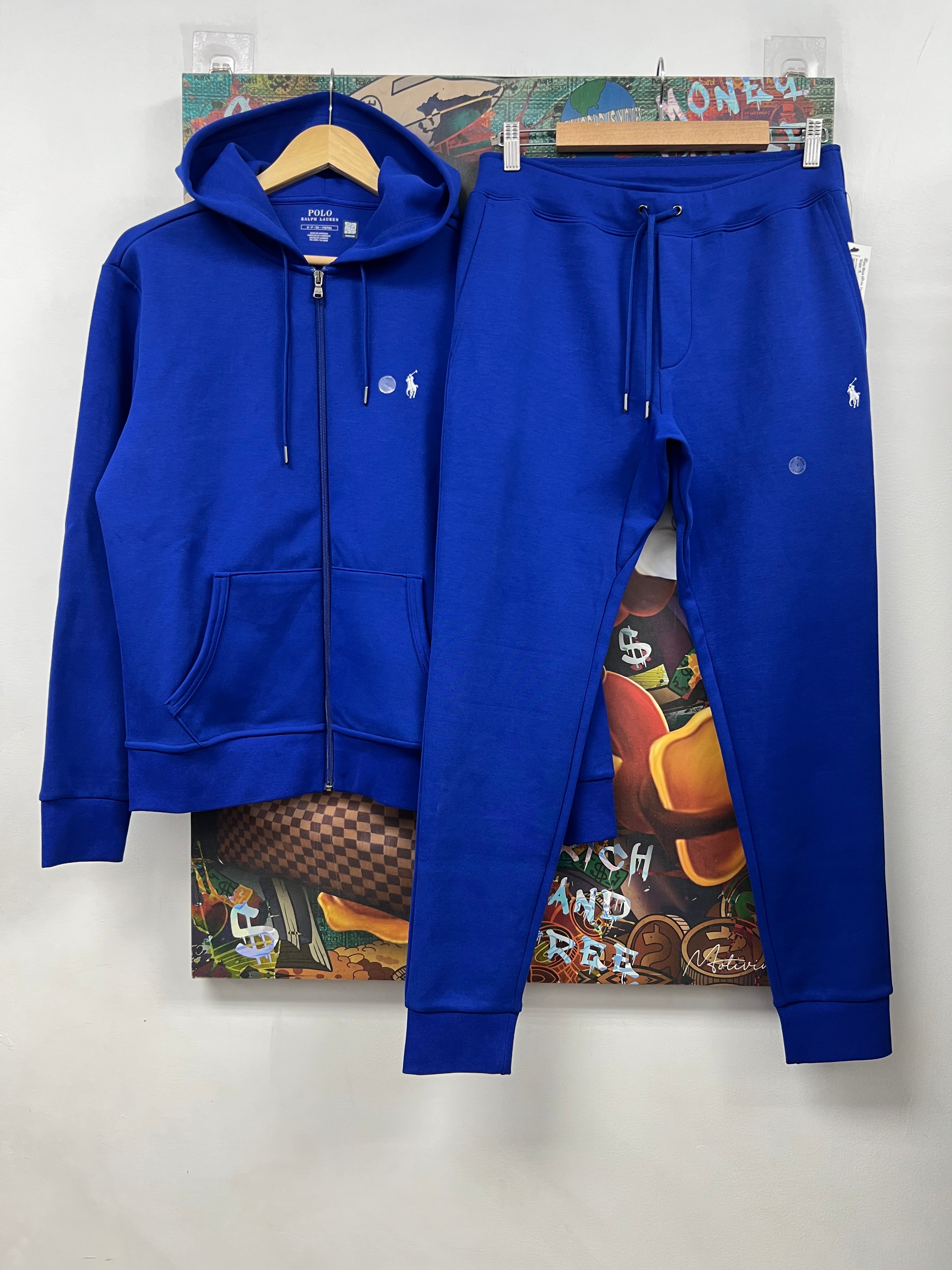 Polo Blue White Tech Sweatsuit