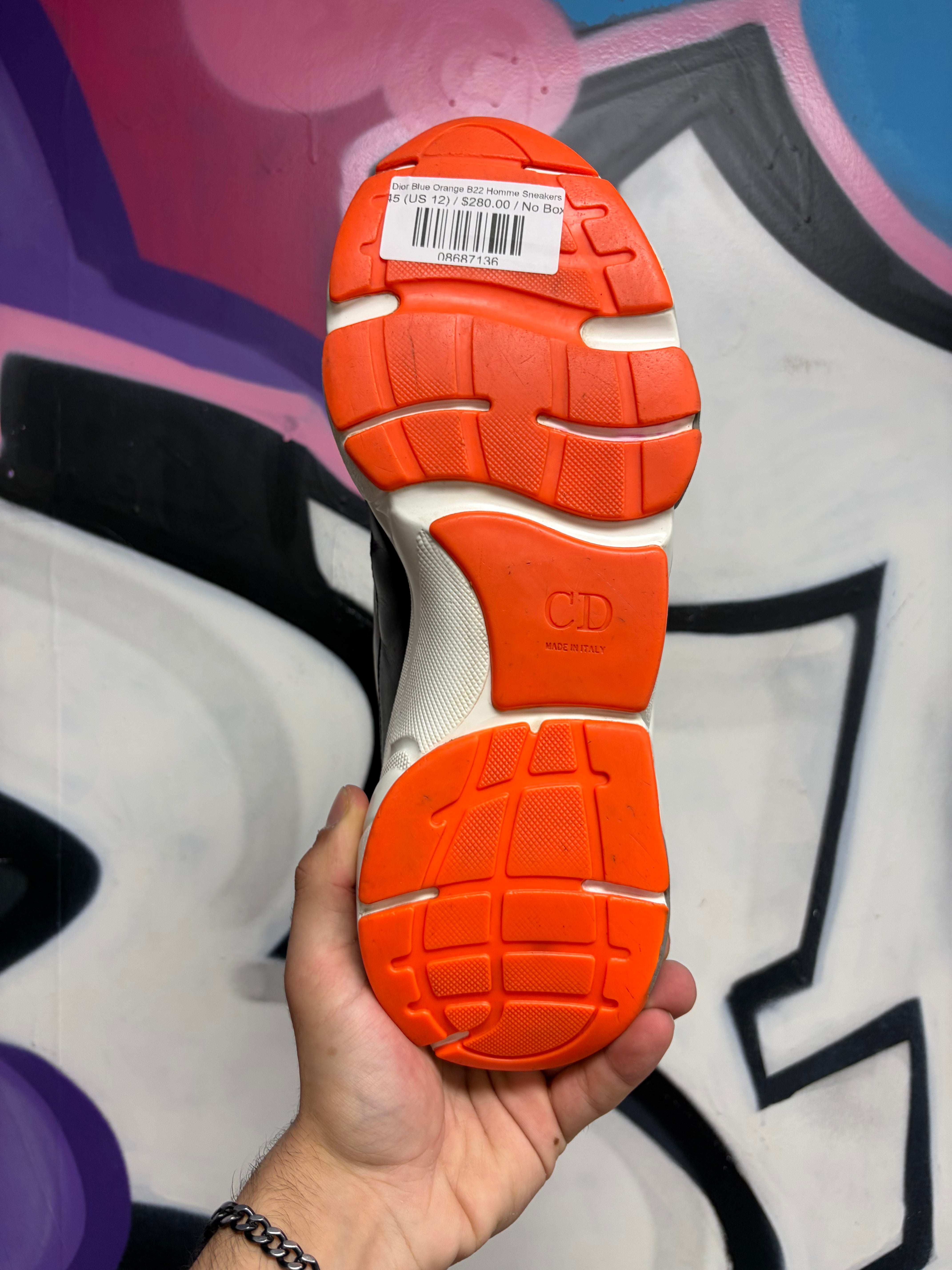 Dior Blue Orange B22 Homme Sneakers