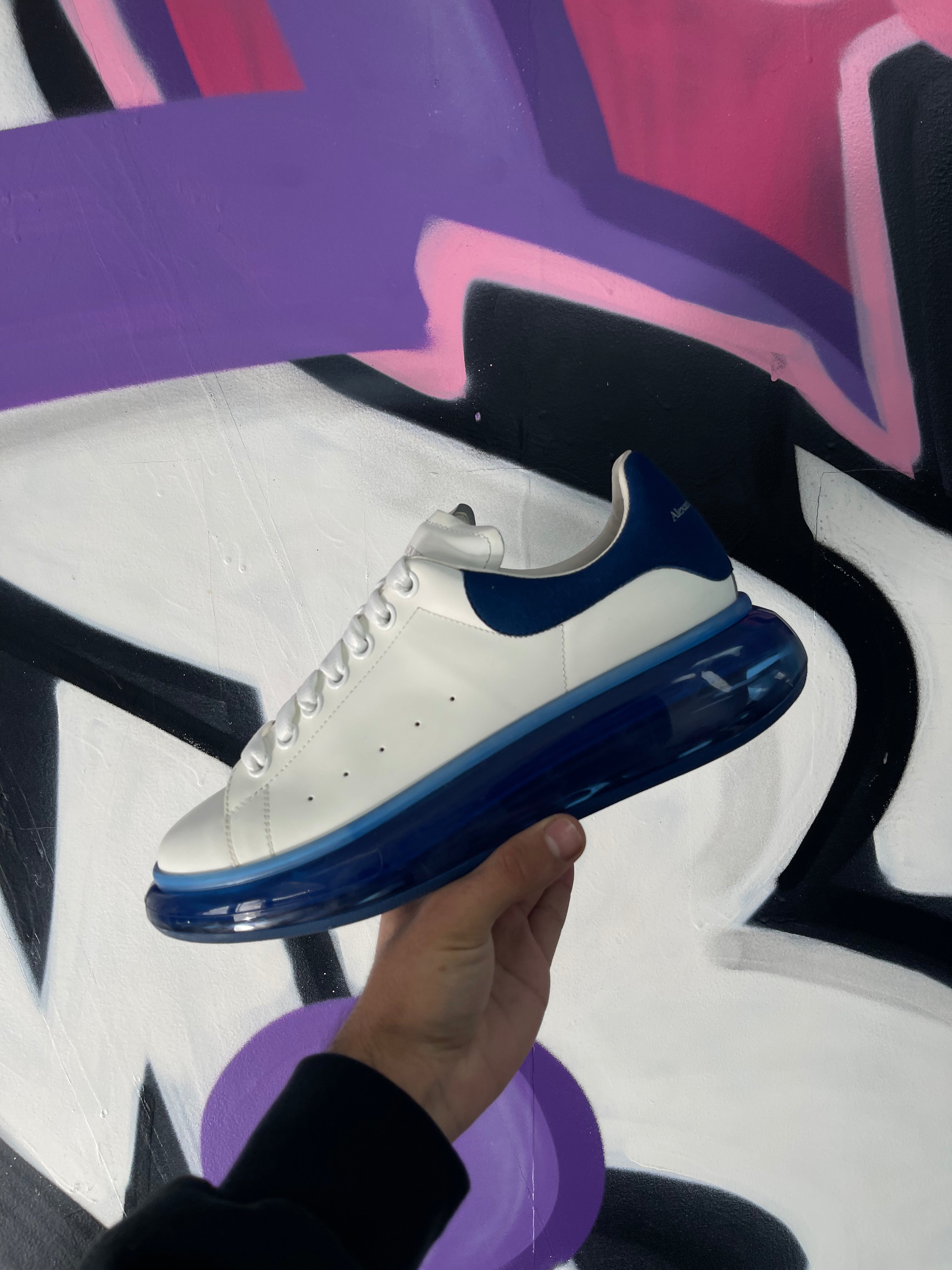 Alexander Mcqueen White Blue Sneaker