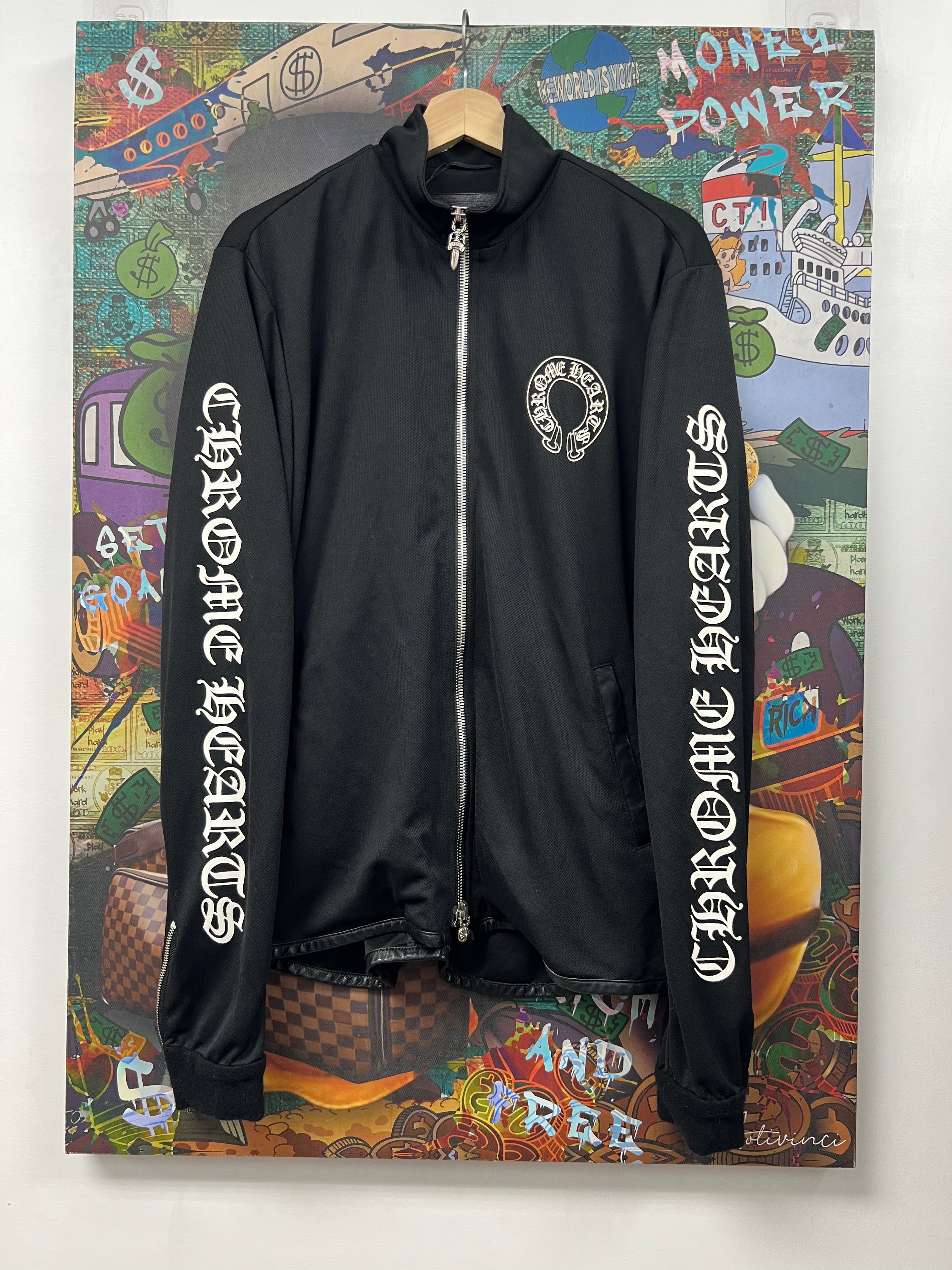 Chrome  Hearts Black Horseshoe Track Jacket