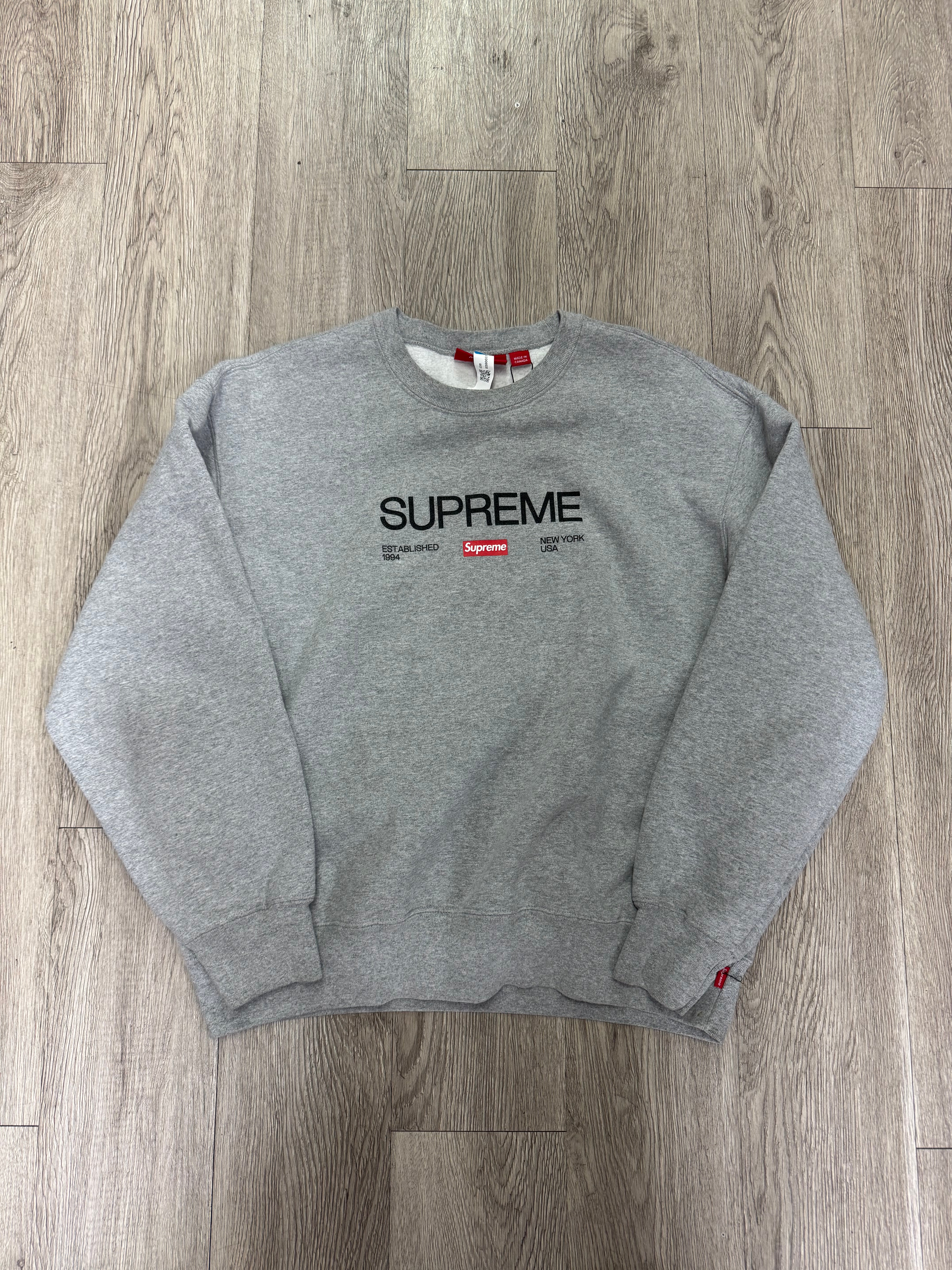 Supreme Grey Classic Crewneck
