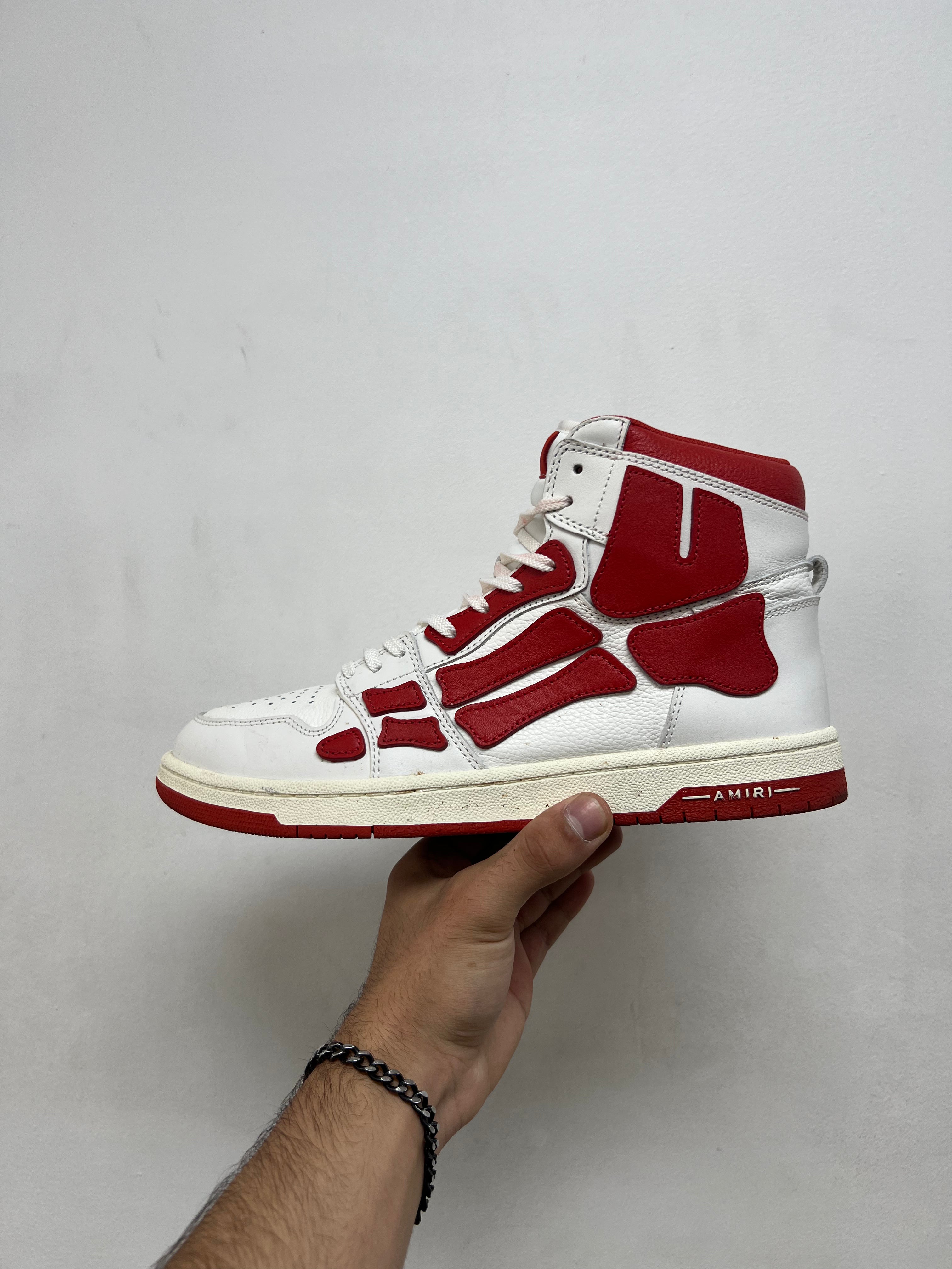 Amiri Red White Skel Top High Sneakers