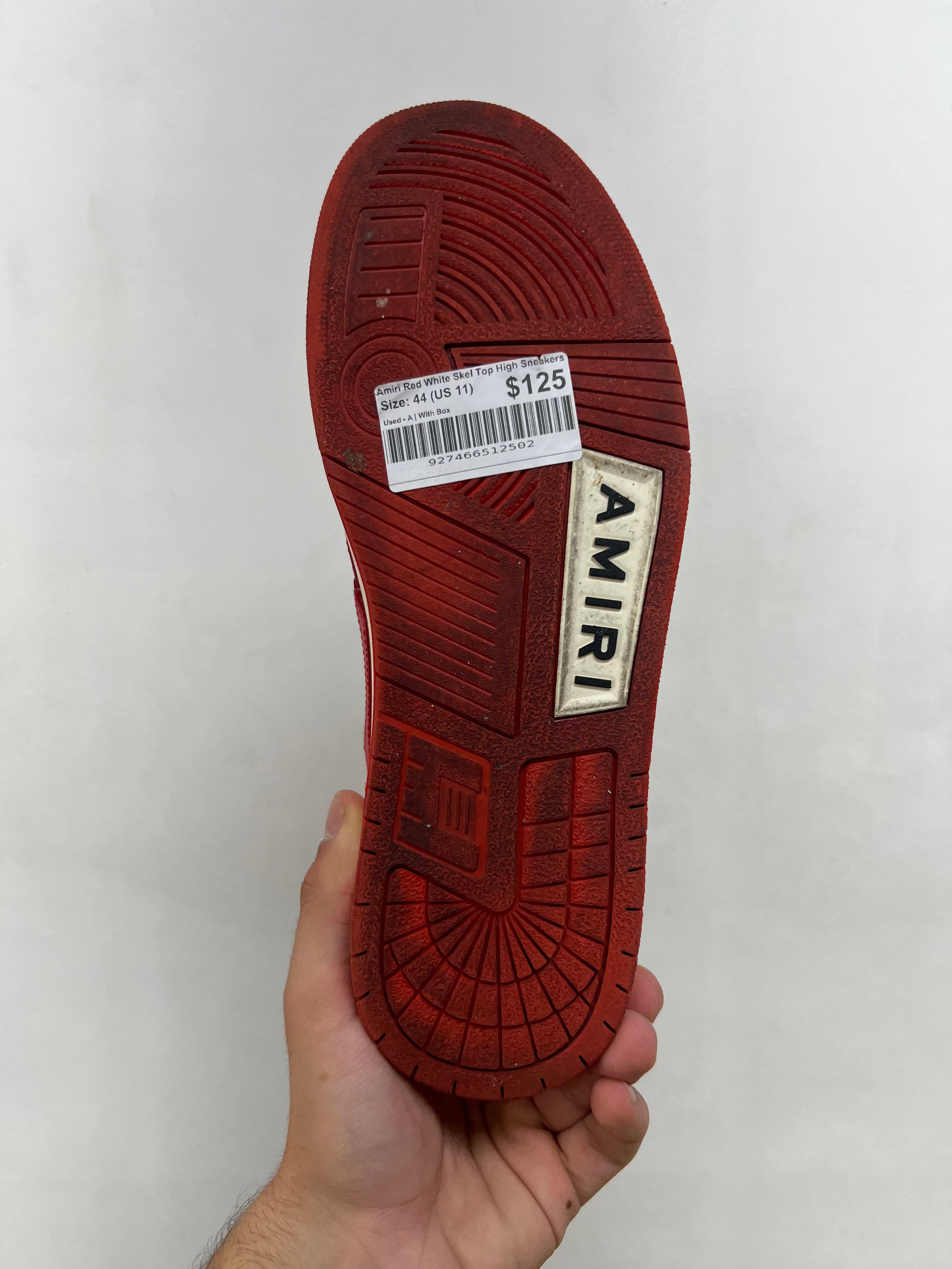 Amiri Red White Skel Top High Sneakers
