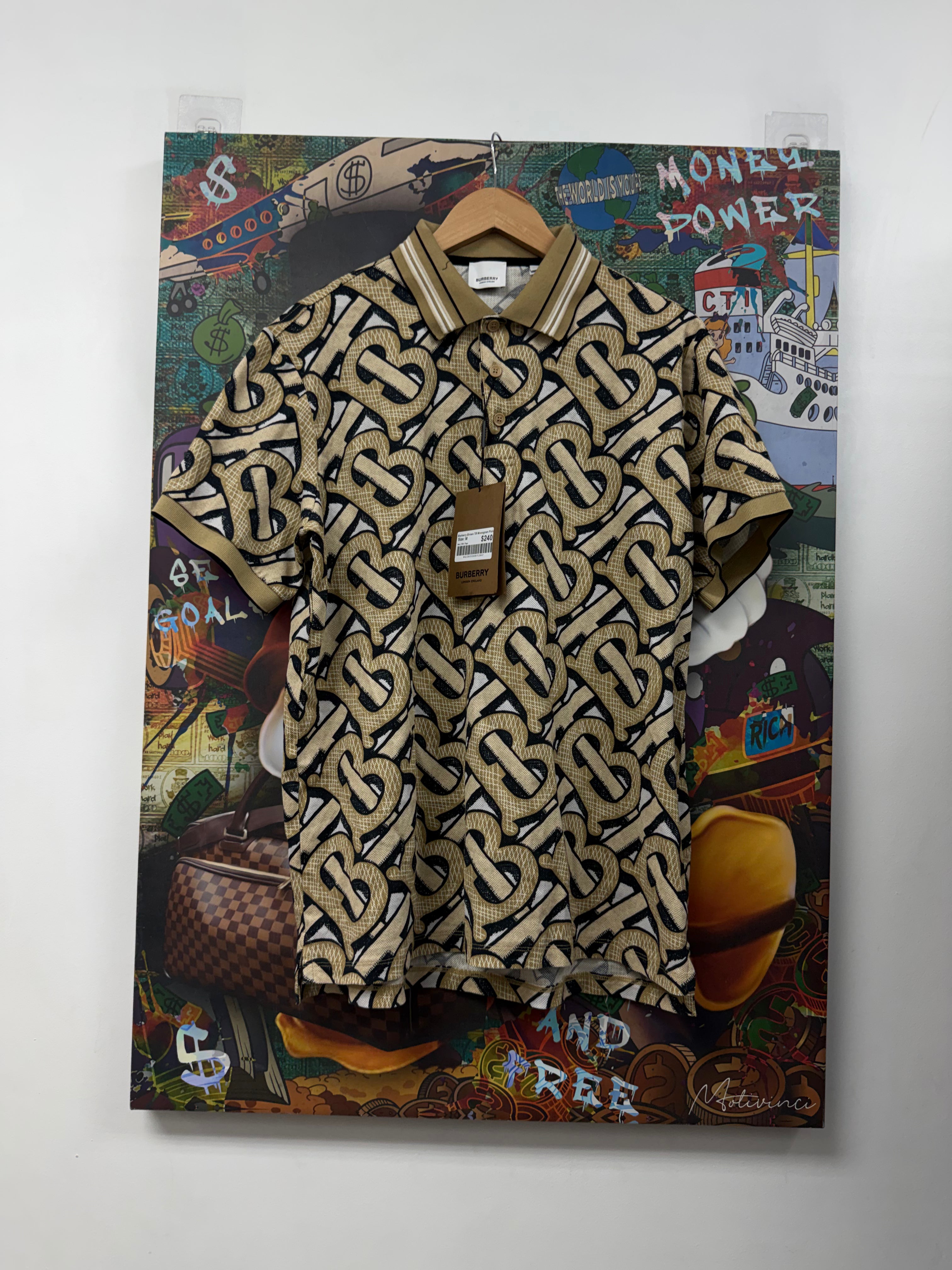 Burberry Brown TB Monogram Polo