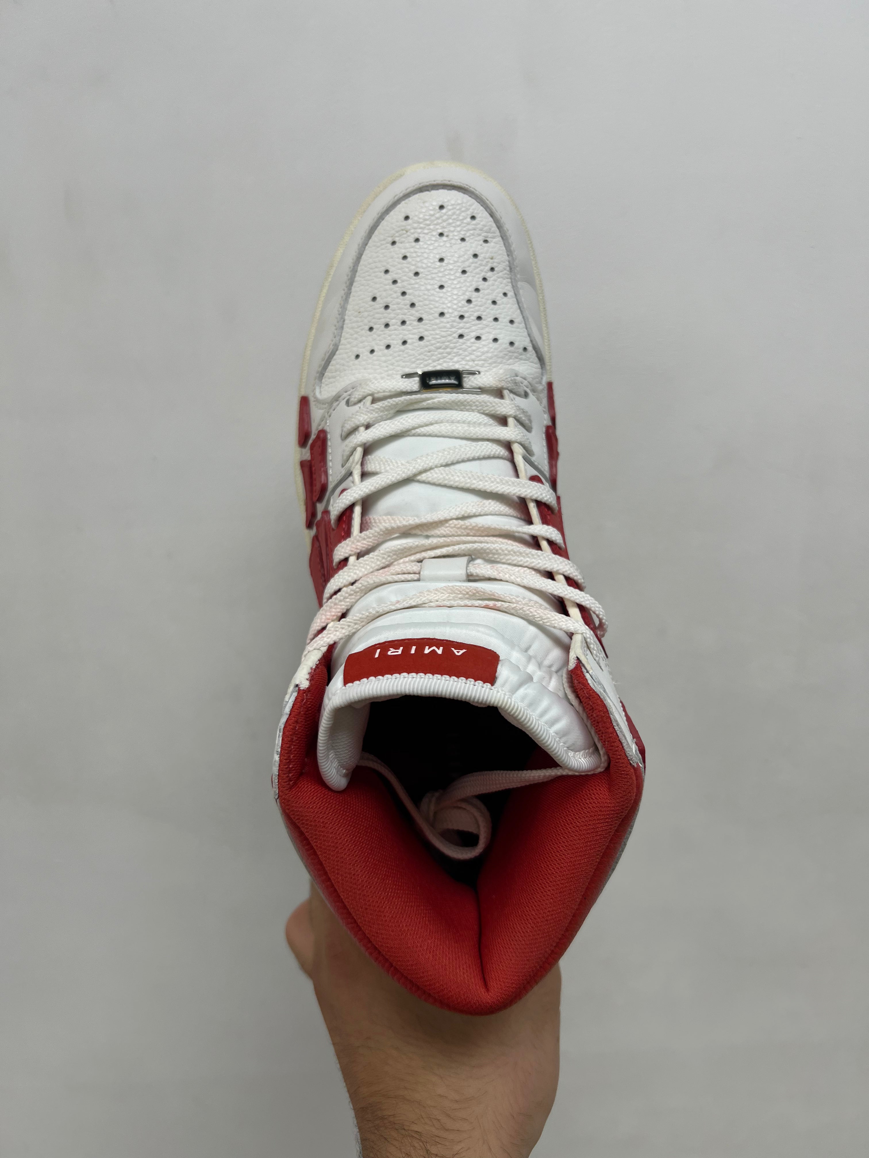 Amiri Red White Skel Top High Sneakers