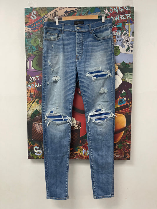 Amiri MX1 Light Wash Blue Patch Used 36 N/A