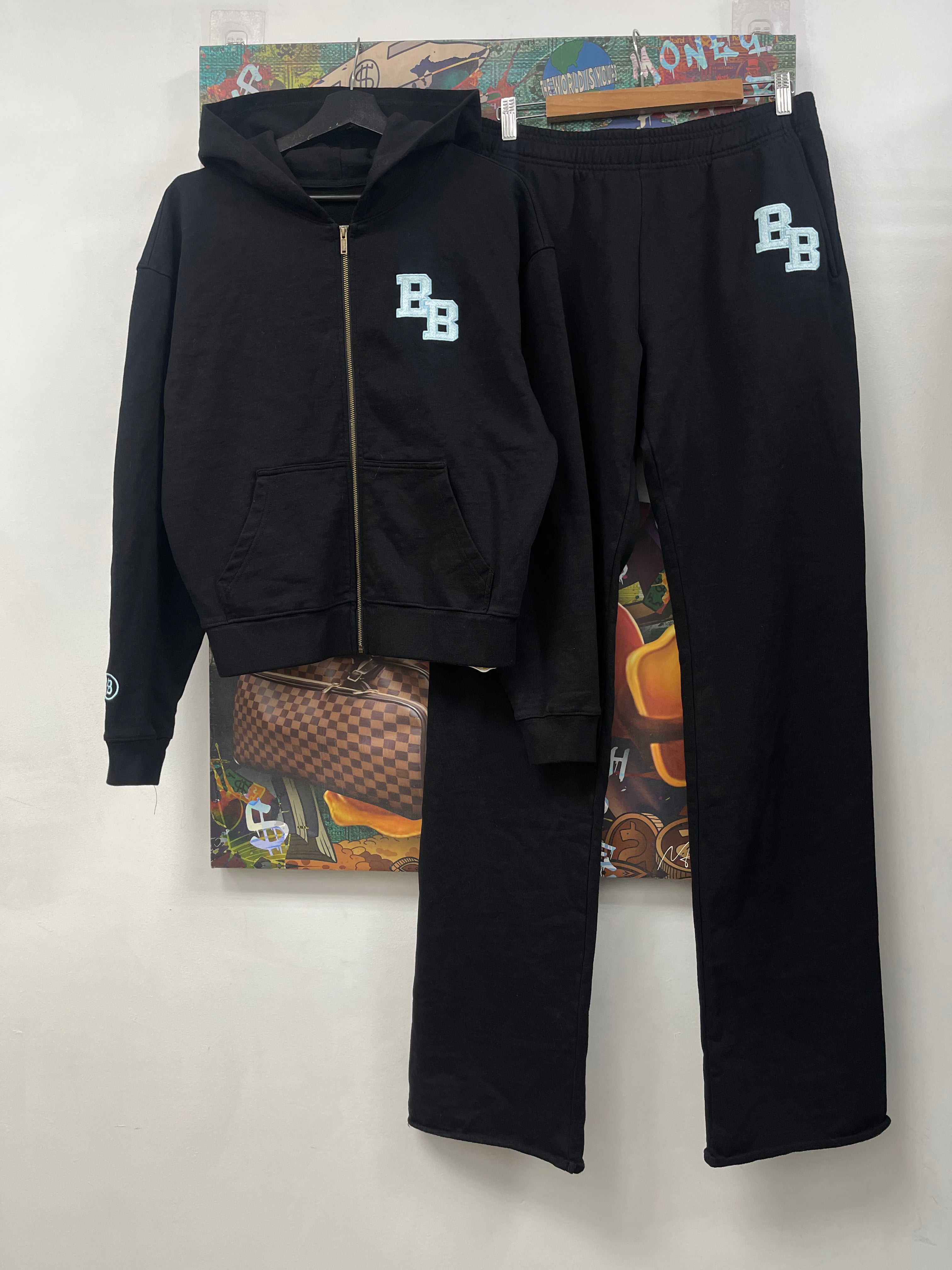 Body By Raven Black Tiffany Blue University 2.0 Sweatsuit