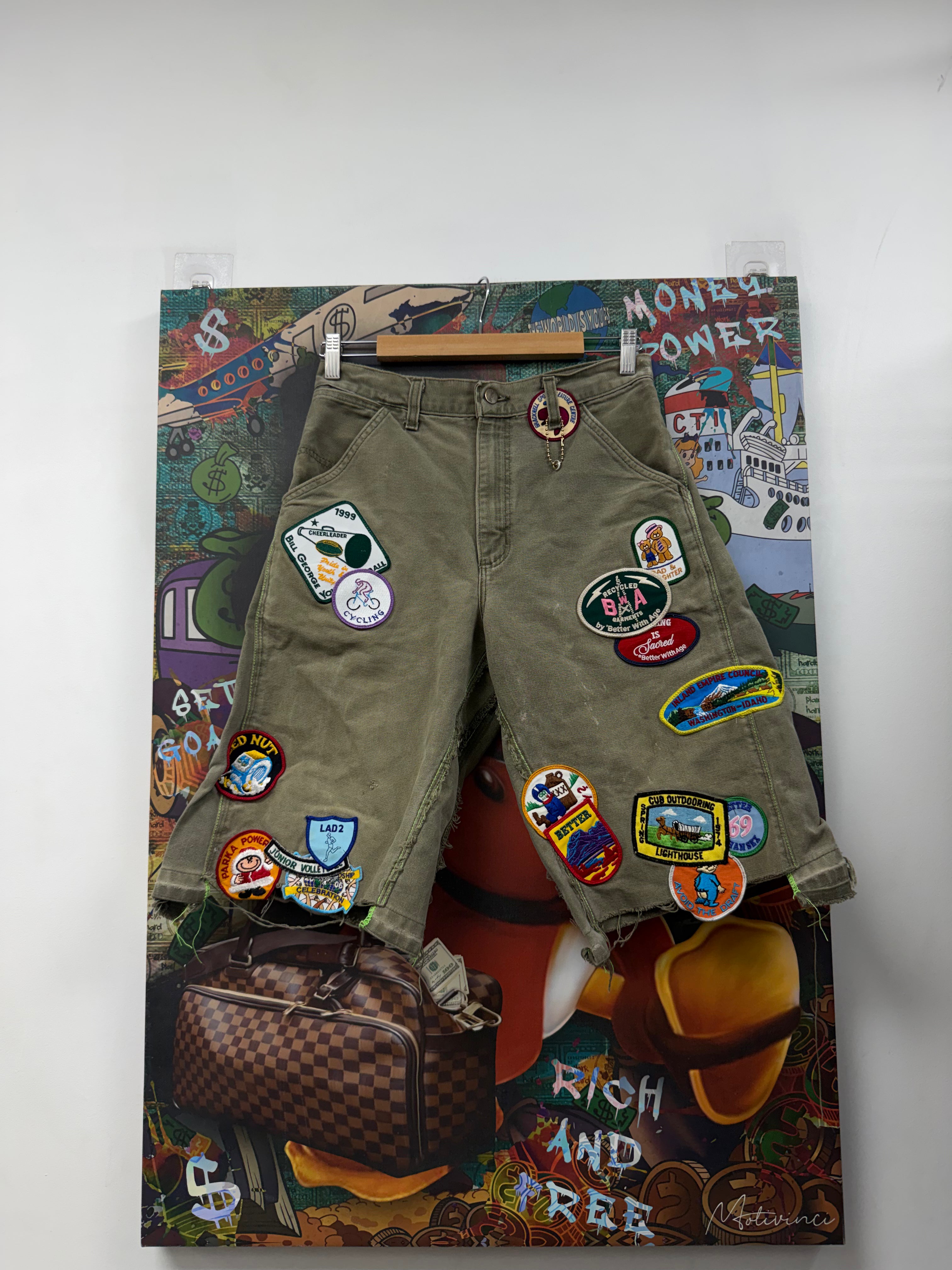 Better With Age Olive Gentleman's Carpenter Shorts